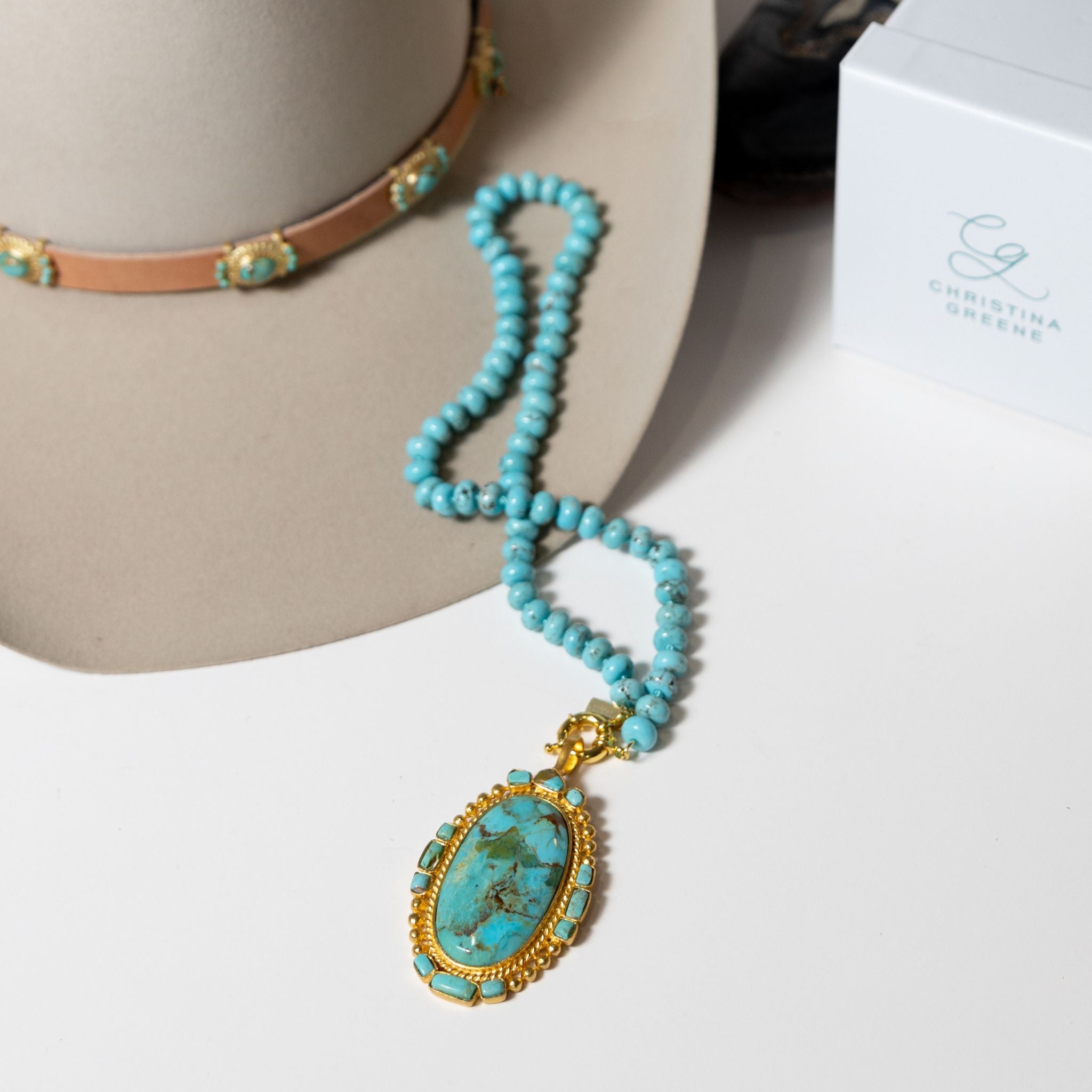 Handmade Eternal Turquoise Beaded Knotted Necklace for Women | Boho Chic Jewelry | Perfect for Weddings, Parties & Everyday Wear