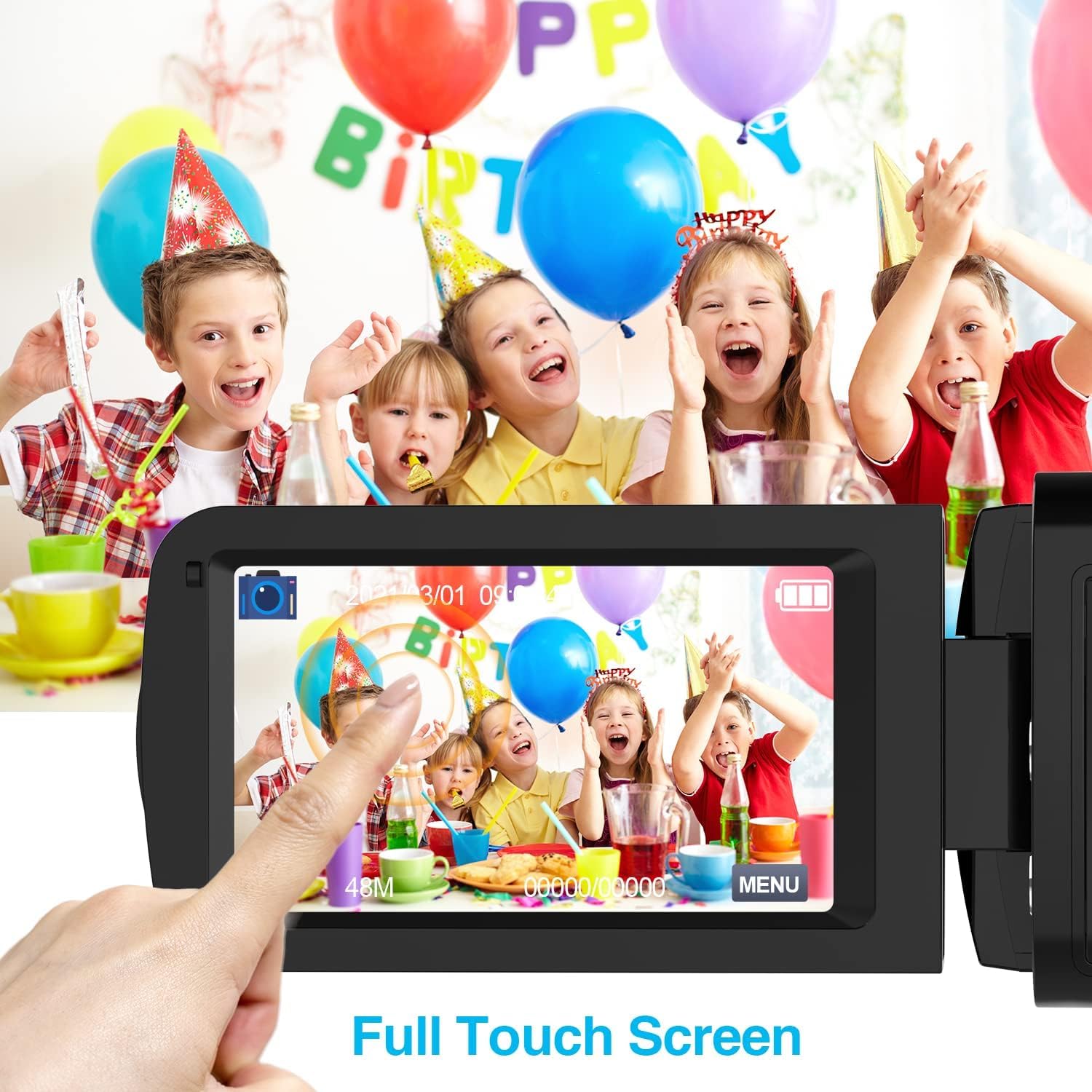 4K 60FPS WiFi Vlogging Camera with HD Microphone & IR Night Vision - 18X Digital Zoom YouTube Camera for Kids, Travel & Content Creation - Perfect for Vlogging, Live Streaming & Home Videos