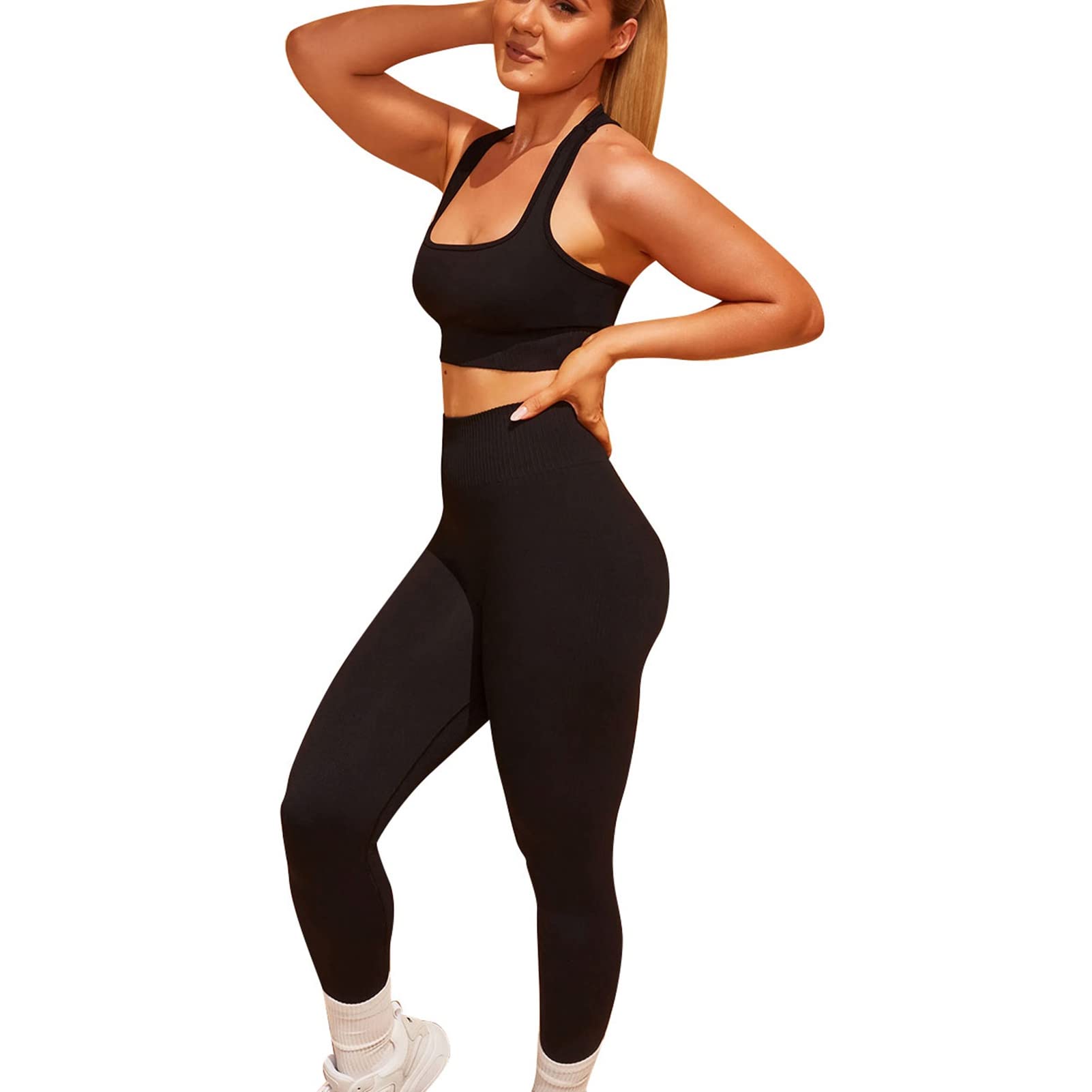 Zerone Women's Sports Yoga Suit - Quick Dry Ribbed Seamless Bodysuit for Running, Fitness & Workouts | Perfect for Gym, Yoga & Active Lifestyle
