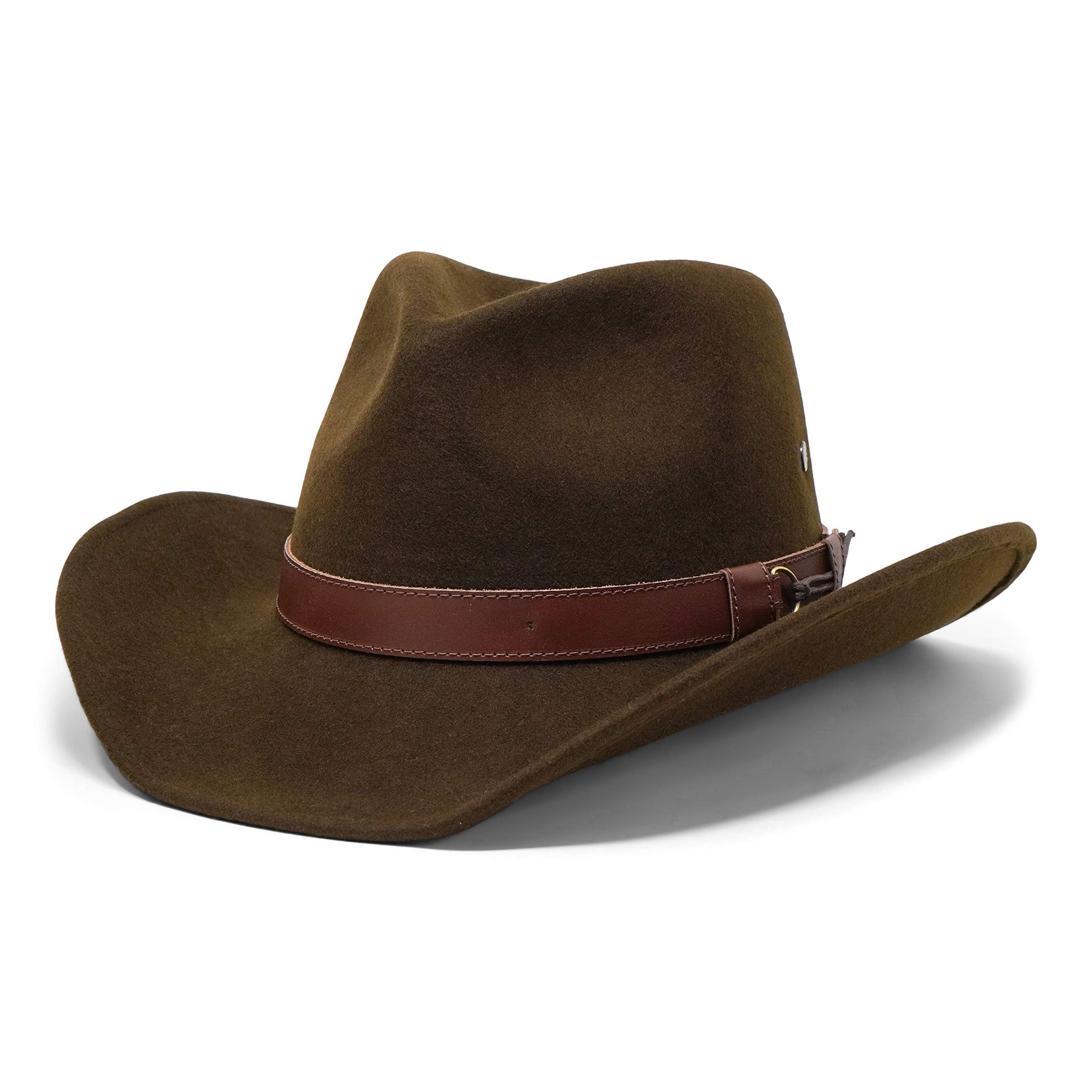 Borges & Scott Forester Western Style Wool Felt Hat - Water Resistant & Moldable Brim - Vintage Cowboy Hat for Men & Women - Perfect for Outdoor Adventures, Rodeos, and Western Fashion
