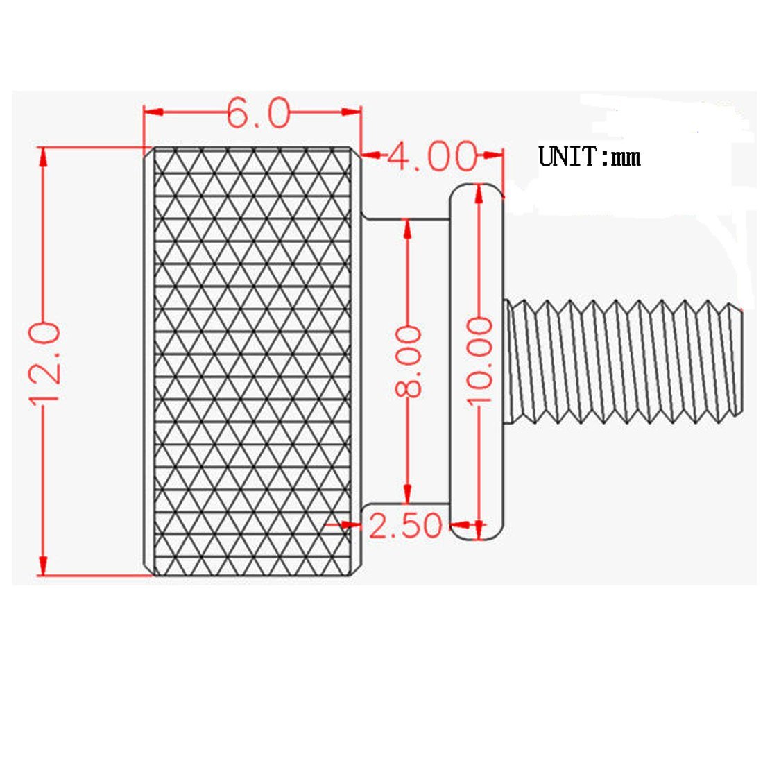 10 Pack Orange Knurled 6-32 Thumb Screws for PC Computer Case - Fully Threaded, Easy Grip for PC Building & Hardware Assembly