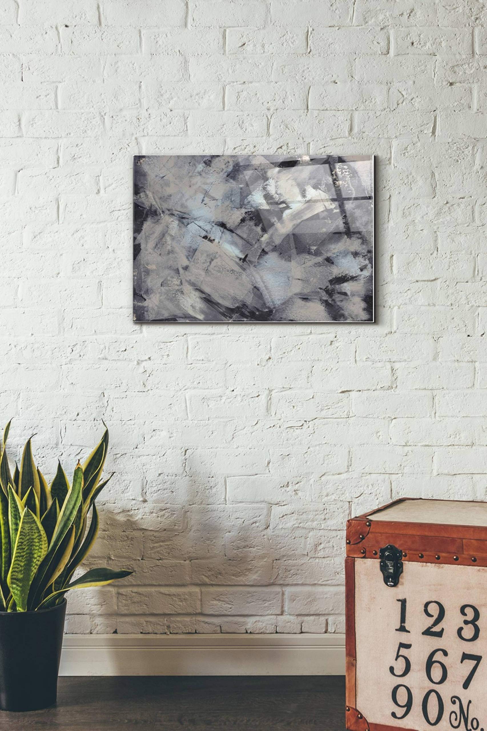 Epic Art 'Eclipse' Acrylic Glass Wall Decor - 16x24 Inches Modern Abstract Painting for Living Room, Bedroom & Office - Shatterproof & Vibrant Home Artwork