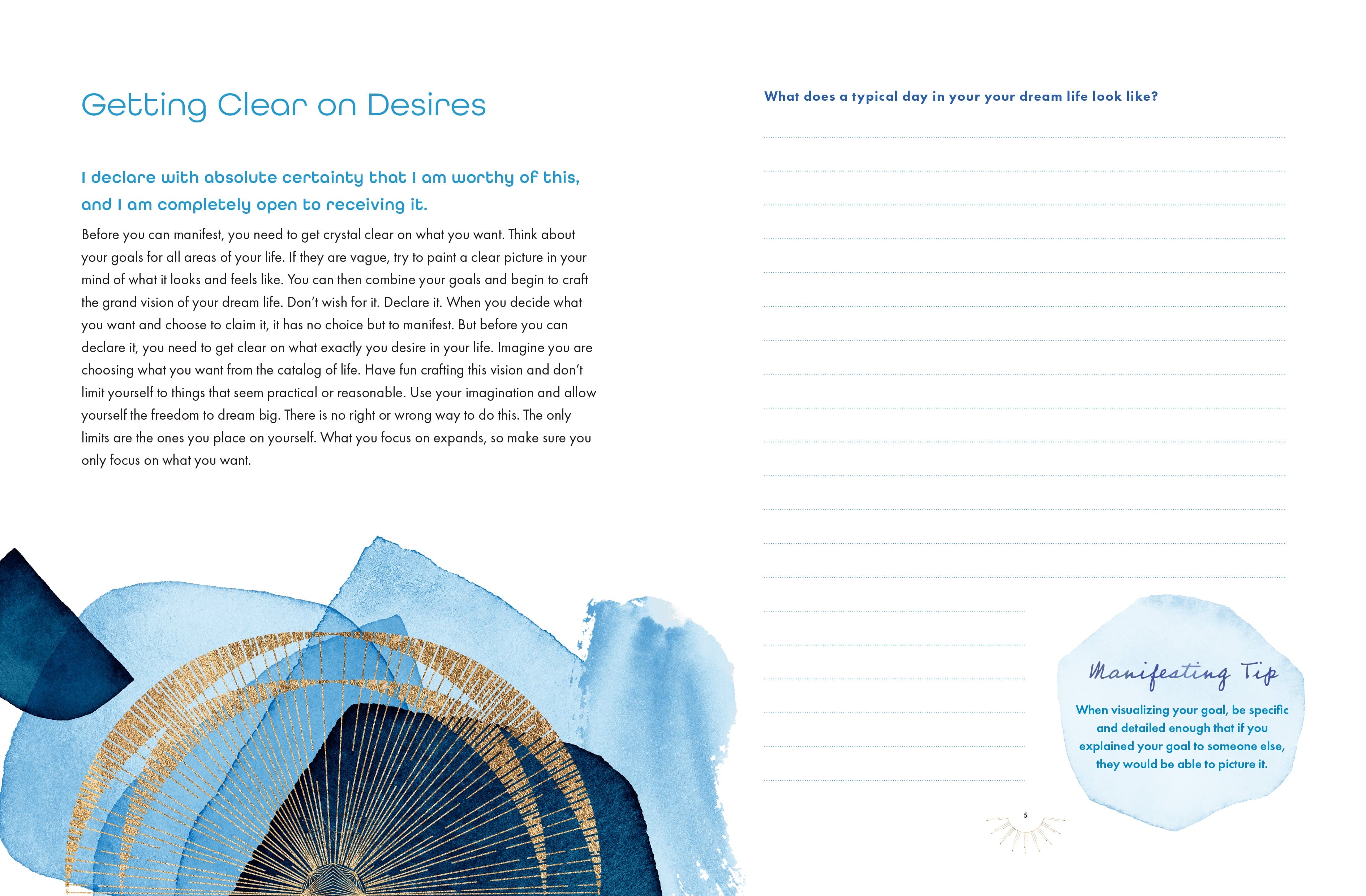Manifest Your Dreams: Guided Journal for Goal Setting, Gratitude & Self-Reflection | Perfect for Law of Attraction, Vision Boarding & Personal Growth