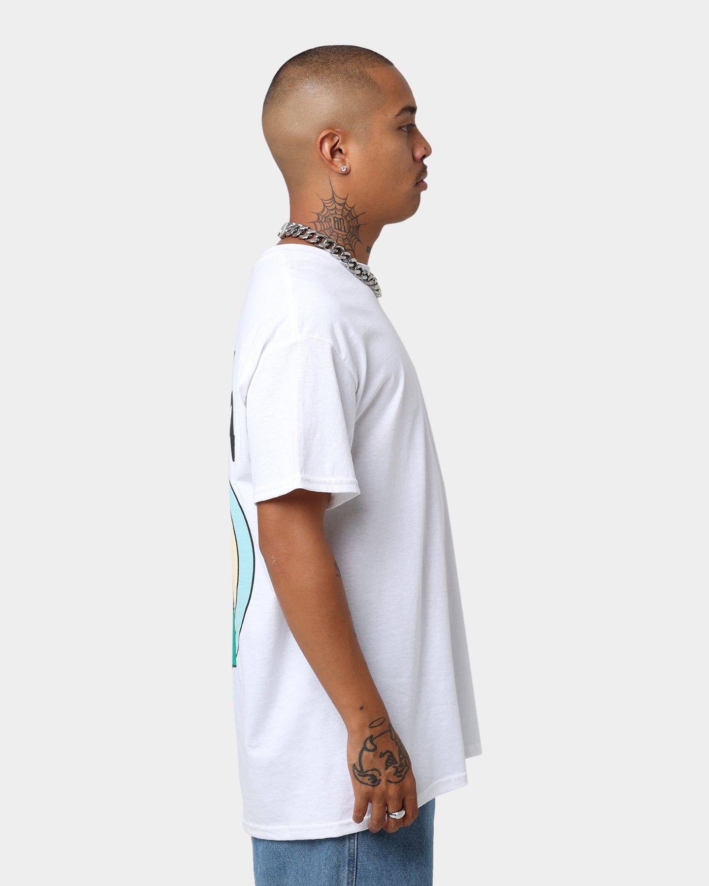 American Thrift X Daria Pocket T-Shirt - Women's White Vintage Graphic Tee for Casual Wear & Street Style Outfits