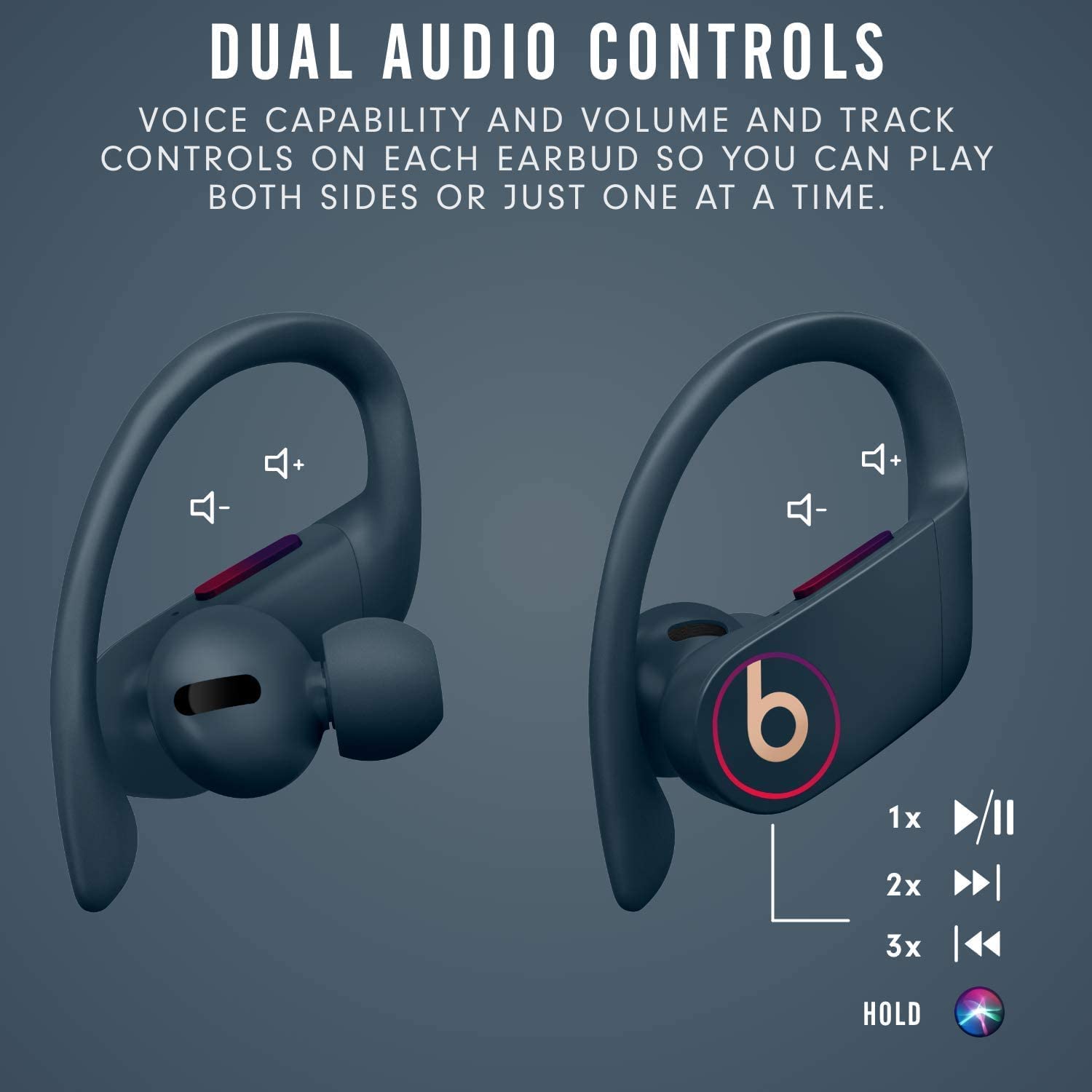 Beats Powerbeats Pro Wireless Earbuds - Class 1 Bluetooth Headphones with Bonus Cleaning Cloth - Navy (Renewed) - Perfect for Workouts, Running & Gym | Sweat-Resistant & Secure Fit