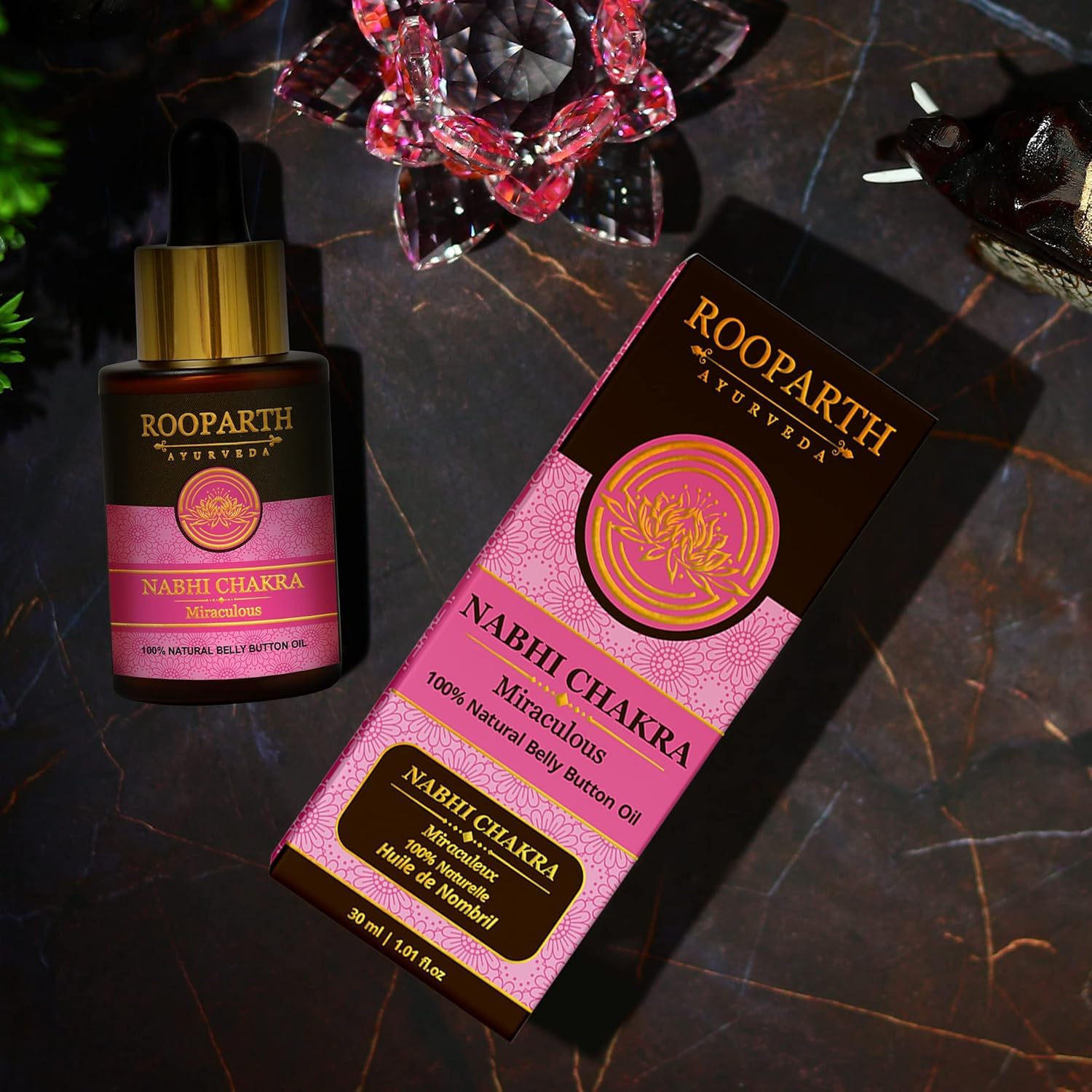 100% Natural Ayurvedic Nabhi Chakra Belly Button Oil - Organic Hair Growth, Skin Care & Digestion Booster with 16+ Herbal Ingredients (30ml) | Perfect for Daily Wellness Routine, Ayurvedic Massage & Holistic Self-Care