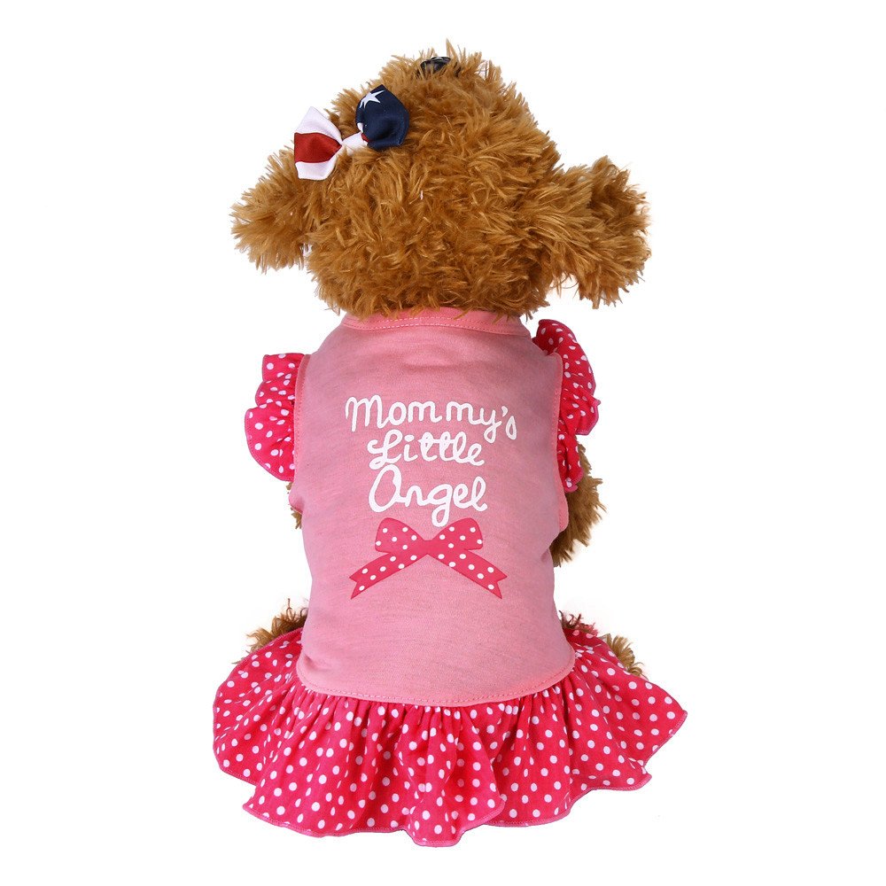 Shiusina Summer Pet Dress - Cute Puppy & Small Cat Apparel with Sleeves - Fly Pet Clothes for Dogs & Cats - Perfect for Outdoor Play, Beach Trips & Photo Shoots