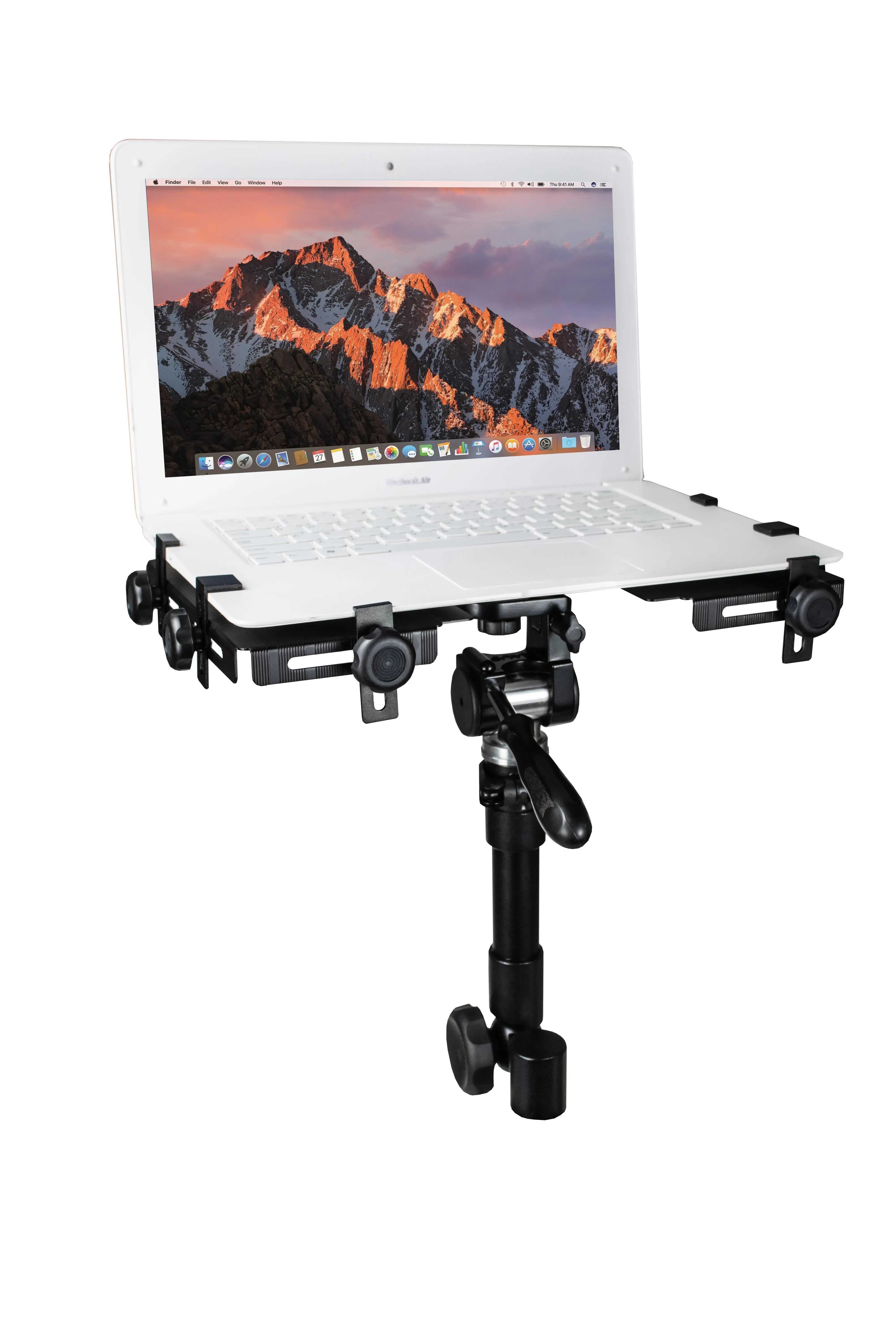 Adjustable Multi Flex Vehicle Laptop Mount - Secure Car Dashboard & Seat Mount for Work on the Go - Perfect for Remote Workers, Truck Drivers & Business Travelers