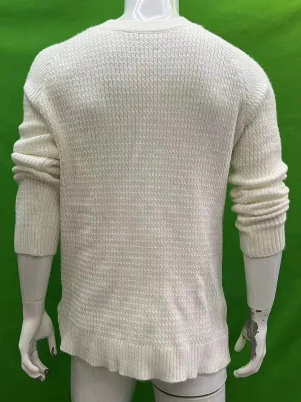 Stylish Contrast Casual Men's Sweater Pullover - Comfortable Knitwear for Everyday Wear & Outdoor Activities