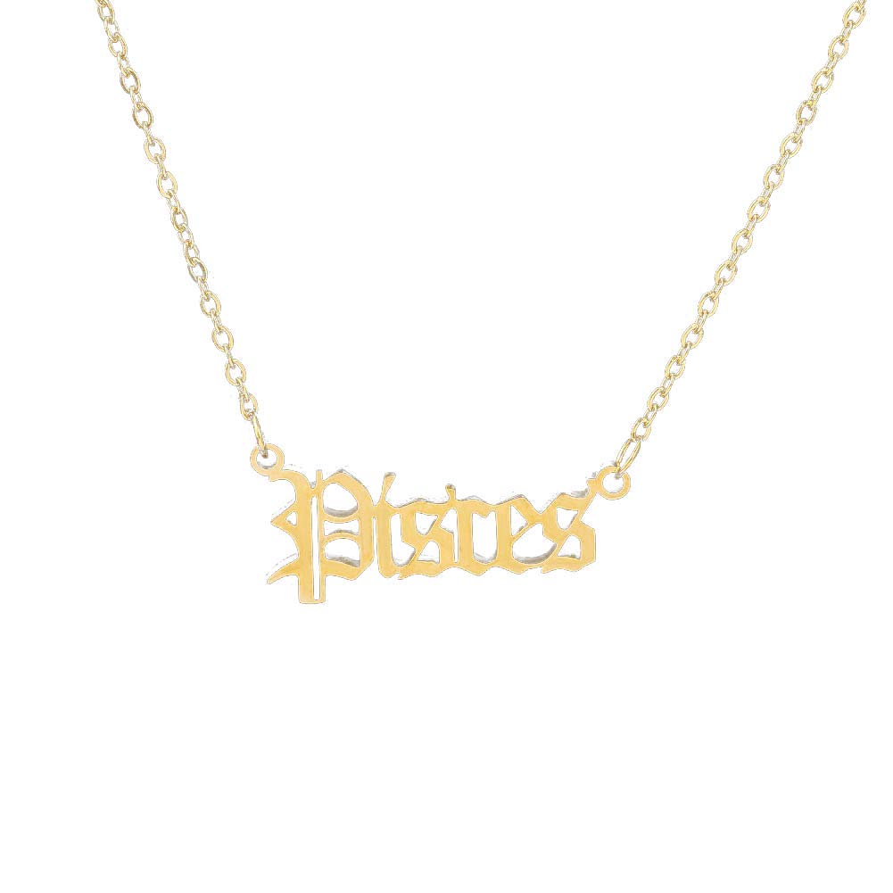 DiscountStore145 Women's Zodiac Constellation Pendant Necklace Set - 12 Styles (Pisces, Aries, Taurus & More) | Personalized Astrology Jewelry for Gifts, Daily Wear & Special Occasions