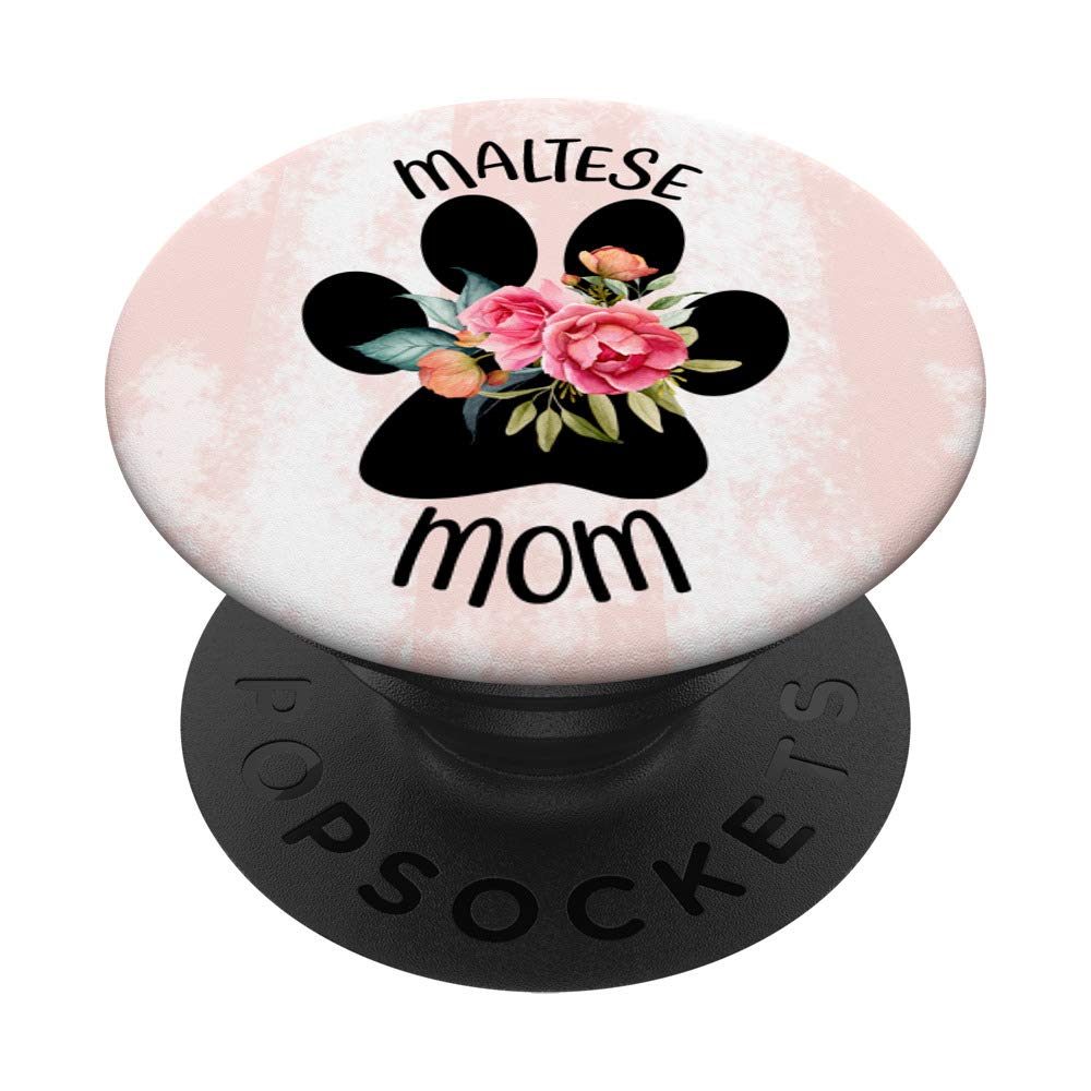 Swappable Maltese Mom PopSocket Grip for Phones & Tablets - Perfect for Secure Holding, Stand, and Stylish Customization