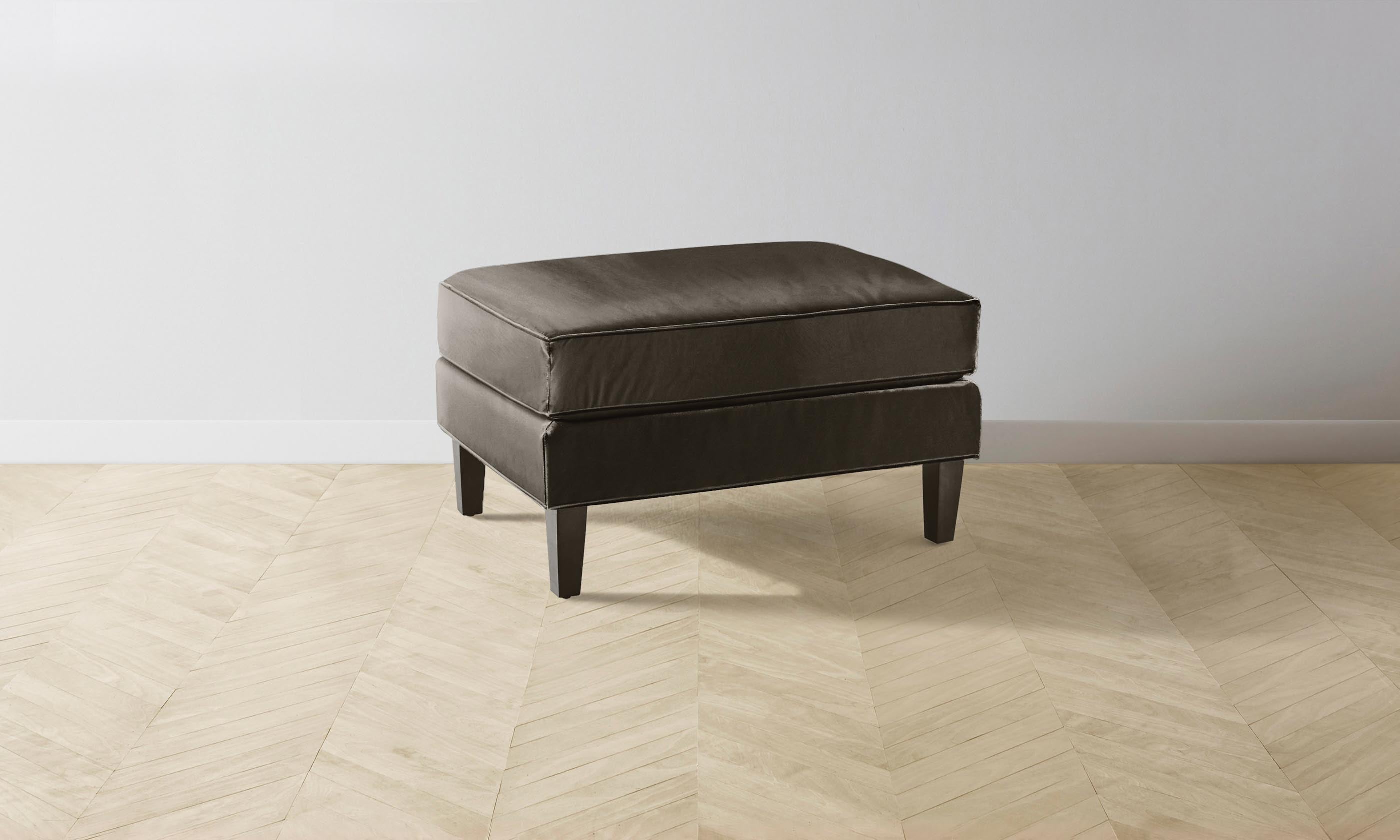 Premium Crosby Ottoman with Genuine Tuscan Leather Seal - Stylish Footrest & Accent Chair for Living Room, Bedroom, or Office