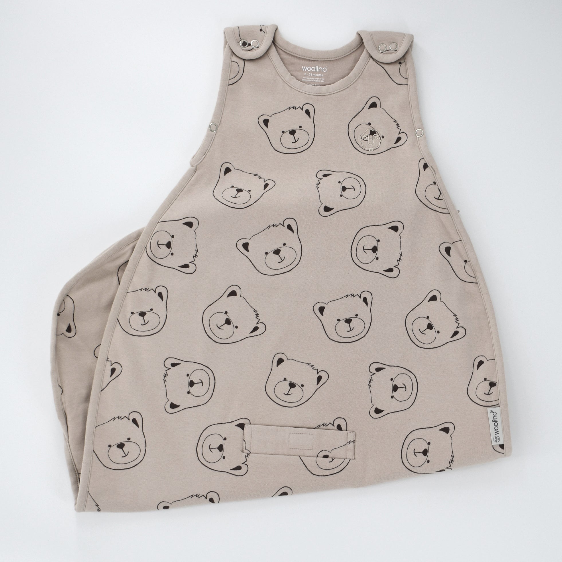 4 Season Ultimate Toddler Sleep Bag - Merino Wool & Organic Cotton for 2-4 Years - Teddy Bear Design - Cozy & Breathable for Nursery, Daycare & Travel