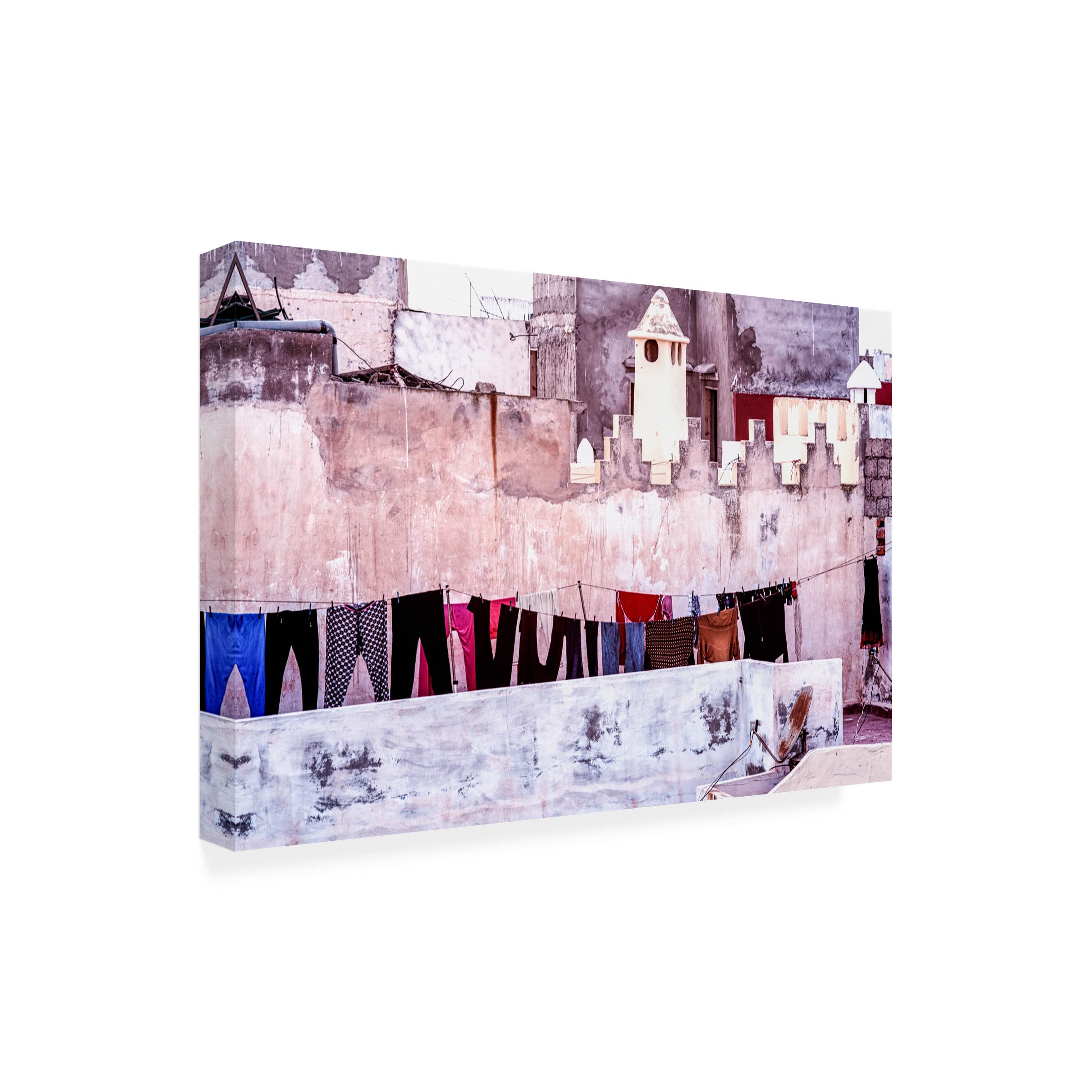 Trademark Fine Art 'Roofs' Canvas Wall Art Print by Bego Amare - Modern Home Decor for Living Room, Bedroom & Office