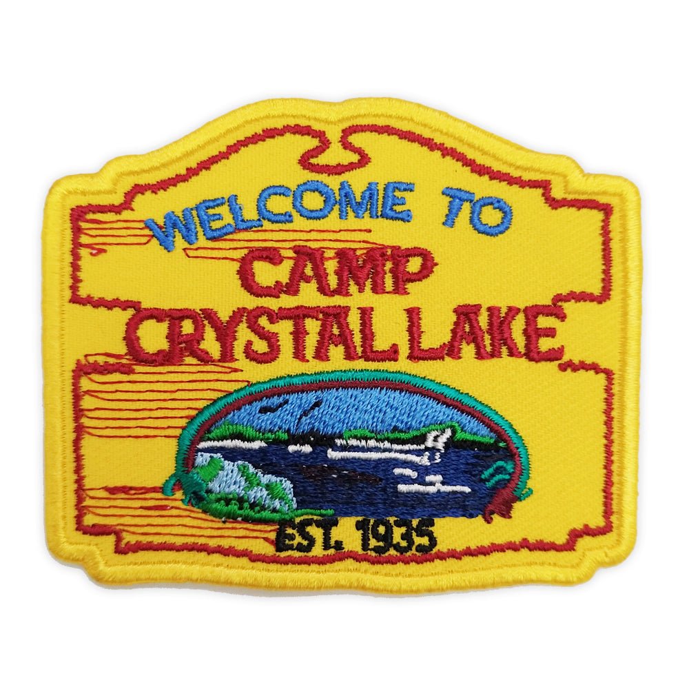 Crystal Lake Camping Patch - Embroidered Iron-On Badge for Jackets, Hats & Backpacks - Perfect for Outdoor Enthusiasts & Horror Fans