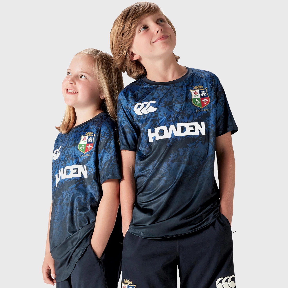 Canterbury British & Irish Lions Kids Superlight T-Shirt - Navy Blue Rugby Jersey for Boys & Girls - Perfect for Sports, Training & Casual Wear