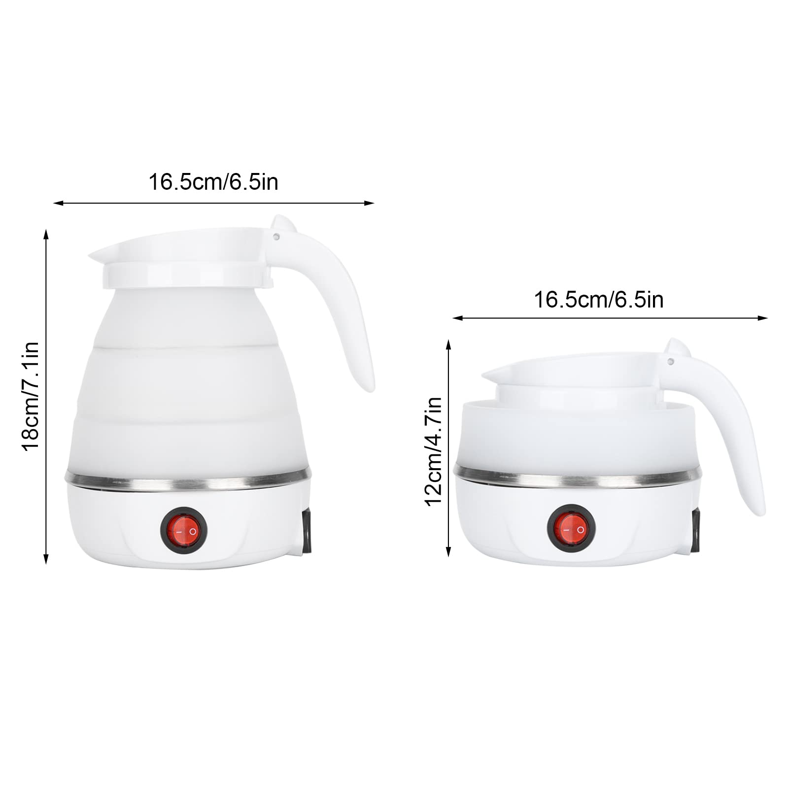 Foldable Electric Travel Kettle - Portable Silicone Water Boiler for Tea, Coffee & Cooking | Compact, Food-Grade & Fast Heating | Perfect for Camping, Office & Dorm Use