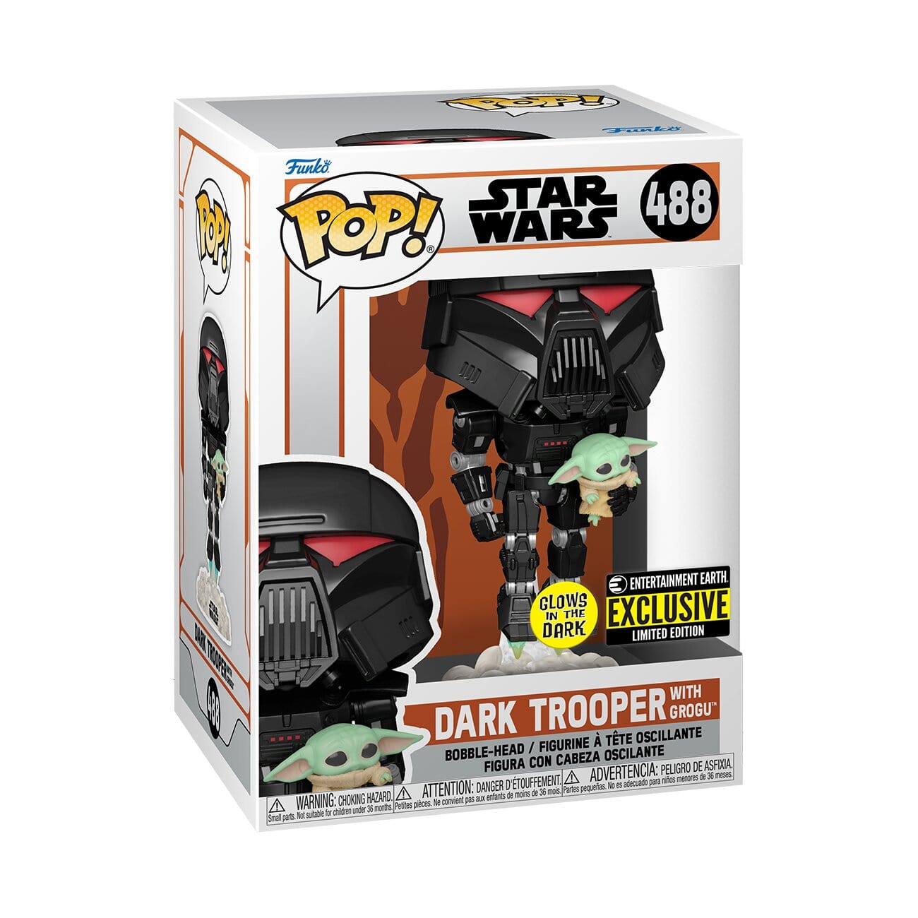 Funko Pop! Dark Trooper with Grogu - Star Wars The Mandalorian Collectible Action Figure - Perfect for Fans, Display & Gift Giving