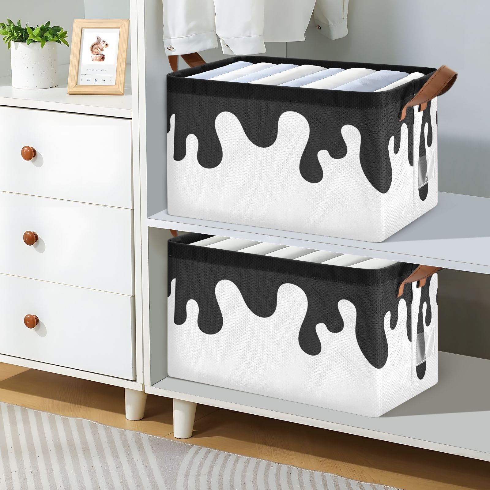 Foldable Under Bed Storage Bins with Handles - 2 Pack Collapsible Storage Baskets with Metal Frame for Closet, Cabinet & Home Organization | Perfect for Storing Clothes, Toys, Blankets & Seasonal Items