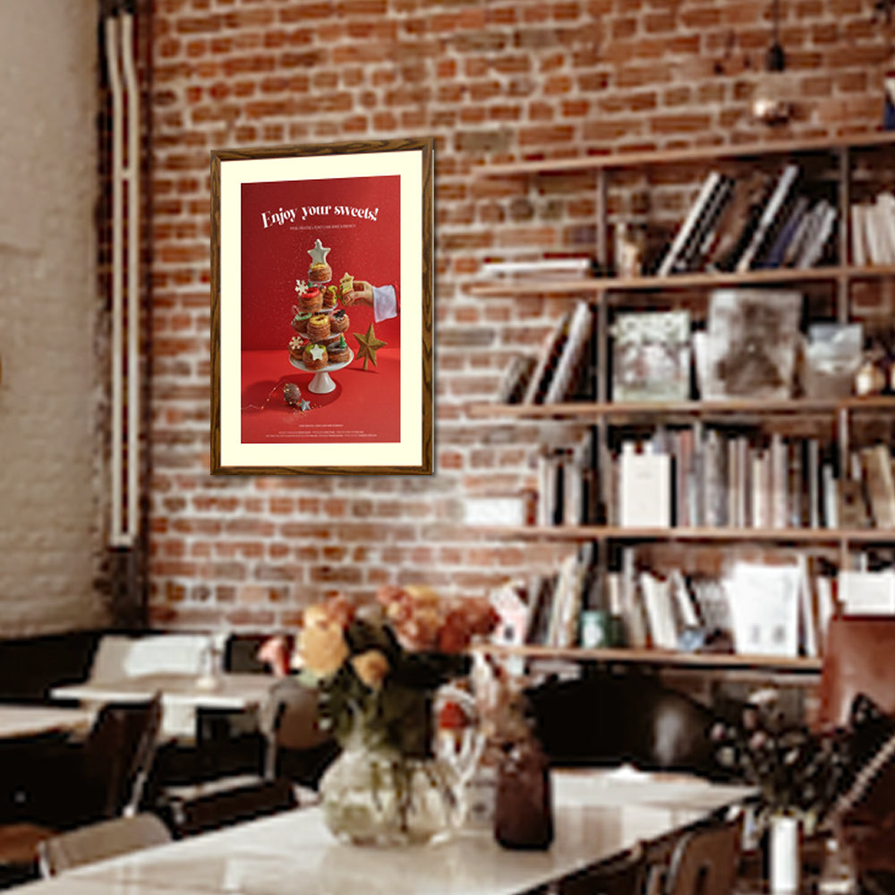 Premium Designer Wood Snap Frames for 8.5x11 Posters - 4 Wide Matboard Included - Perfect for Home Decor, Office Displays & Art Exhibitions