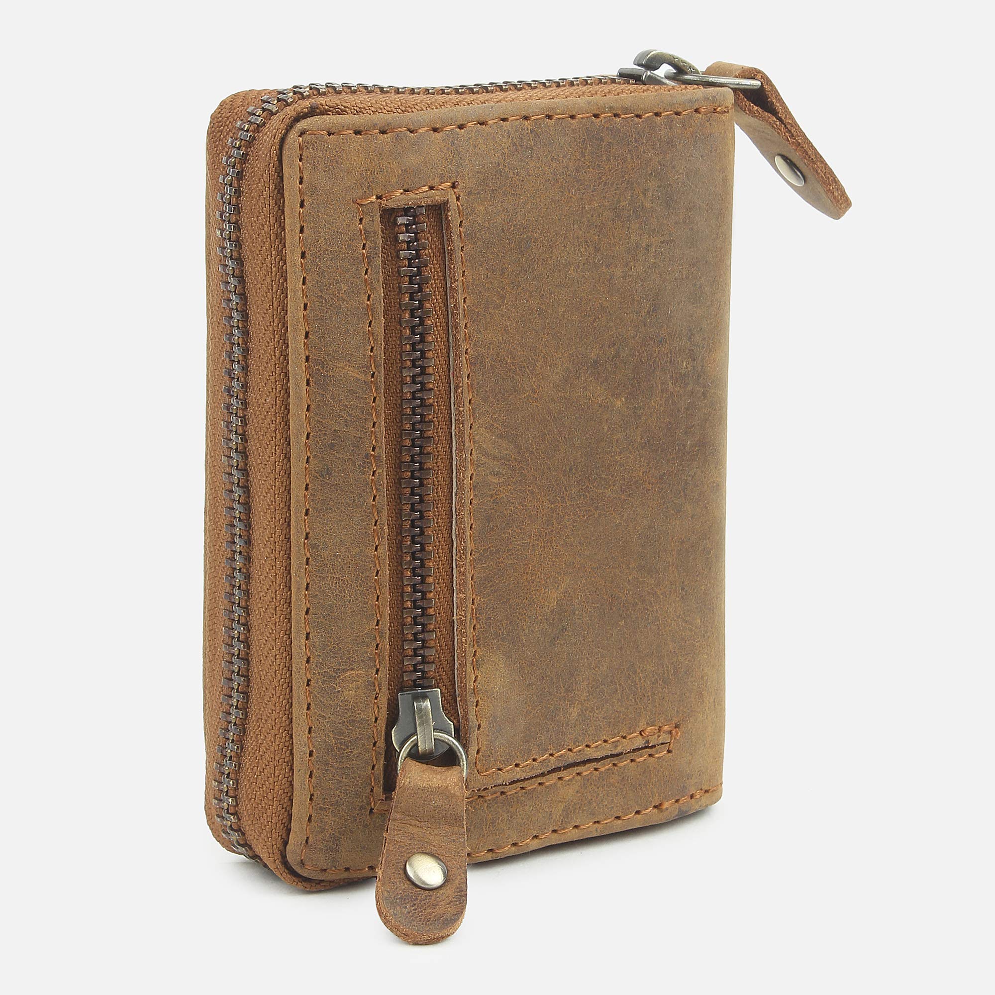 Genuine Leather Women's Wallet with RFID Blocking - Multi Card Holder & Zipper Coin Pocket - Stylish & Secure for Everyday Use, Travel, and Gift Giving
