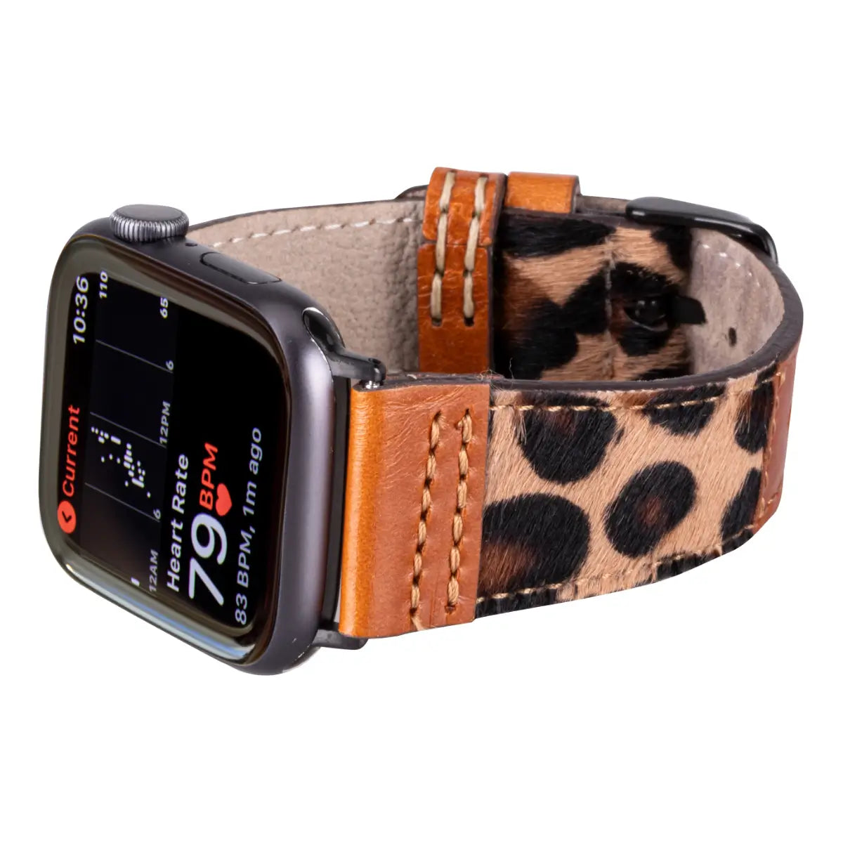 Leopard Print Leather Sport Band for Apple Watch - Stylish & Durable Replacement Strap for Workouts & Everyday Wear
