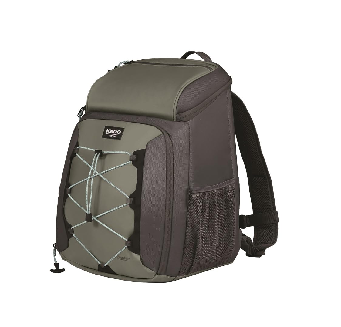 Igloo Backpack Cooler - Insulated 18-30 Can Capacity for Camping, Hiking & Beach Outings | Leakproof & Durable Outdoor Cooler Backpack
