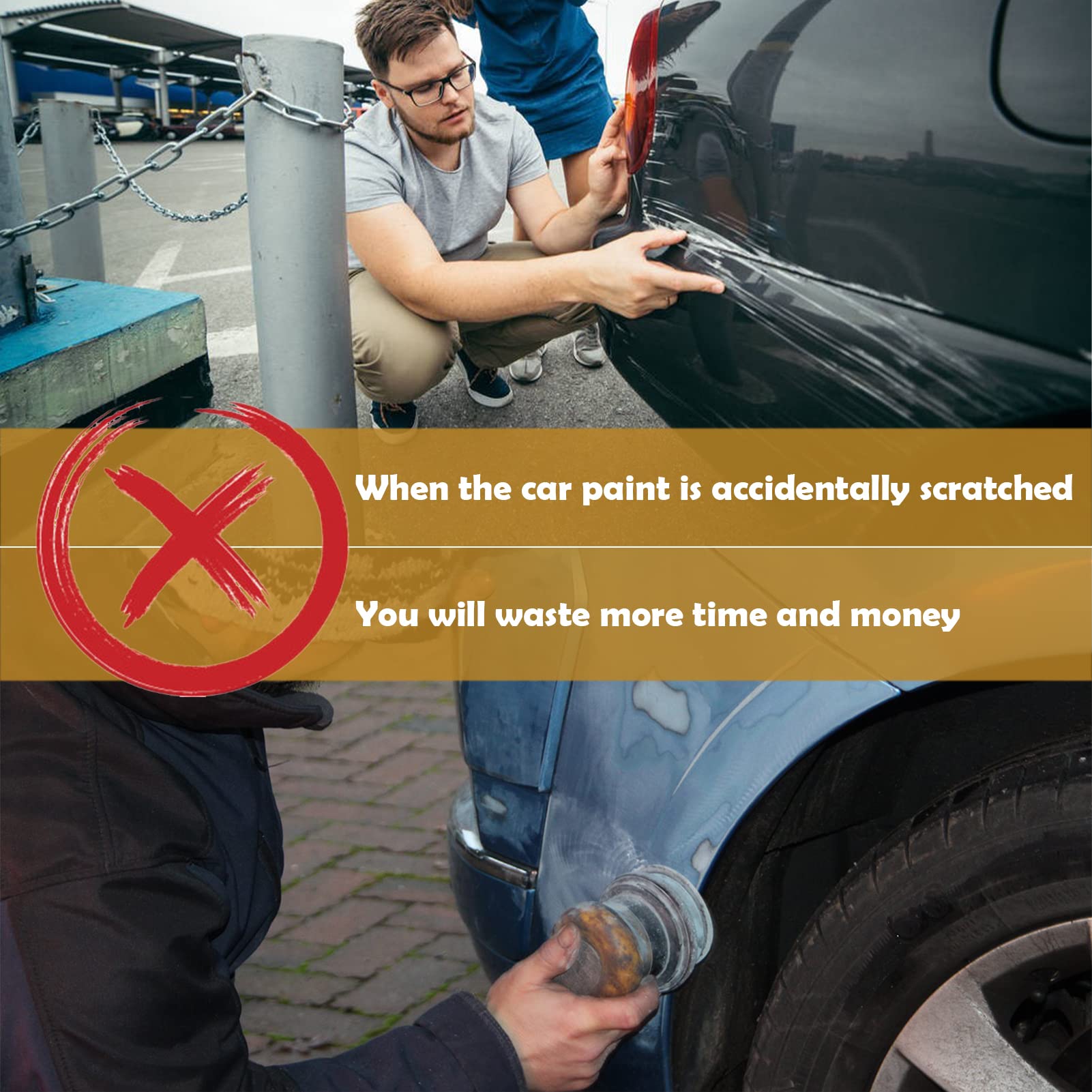Car Scratch Protector for Trunk Bike Rack - 6 Pack Anti-Slip Silicone Pads for Car Paint Protection & Bike Rack Safety