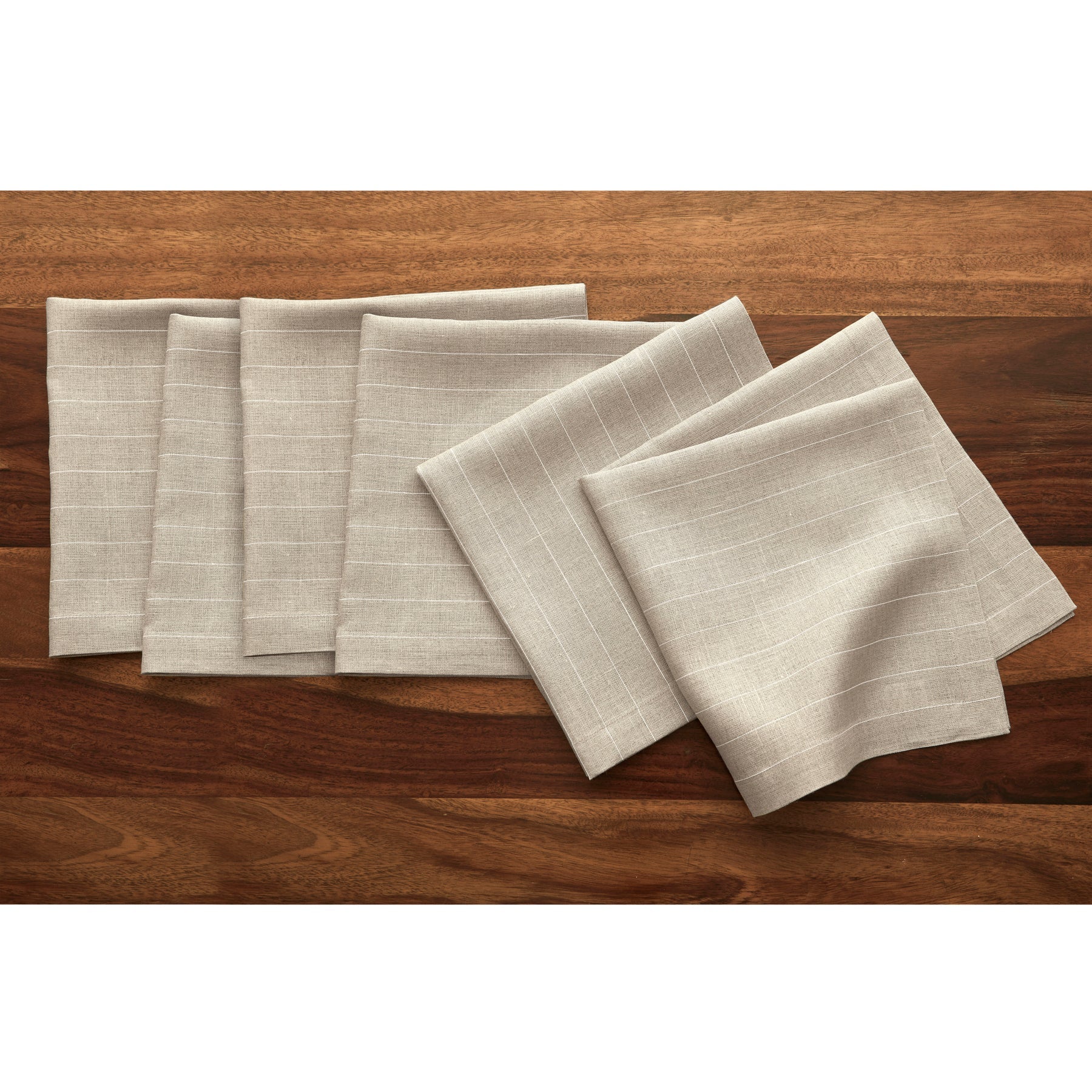 Natural and White Pinstripe