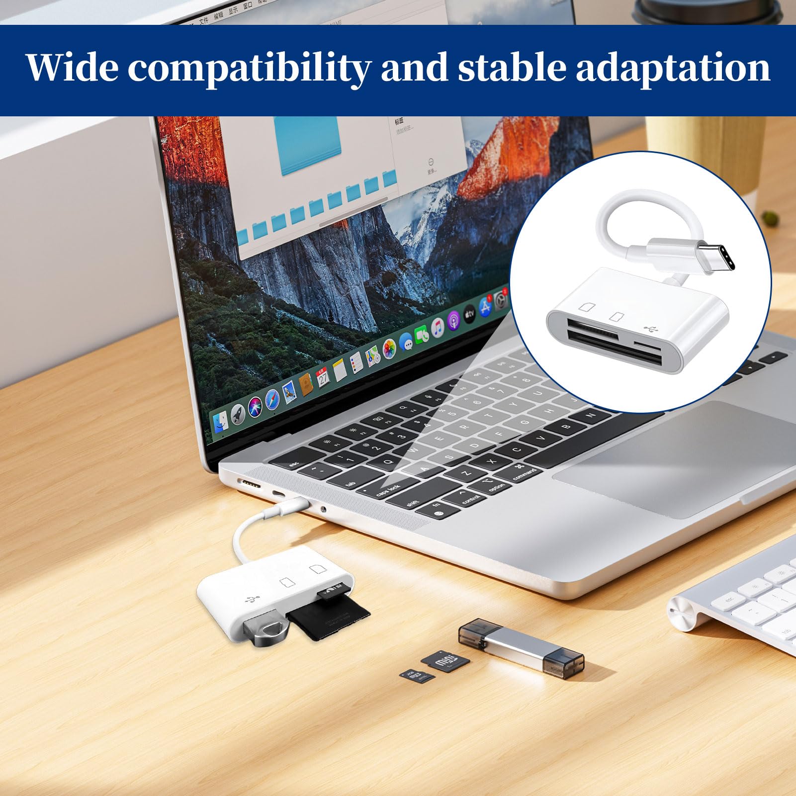 USB C SD Card Reader - High Speed for Cameras, iPad, MacBook - Daily Use