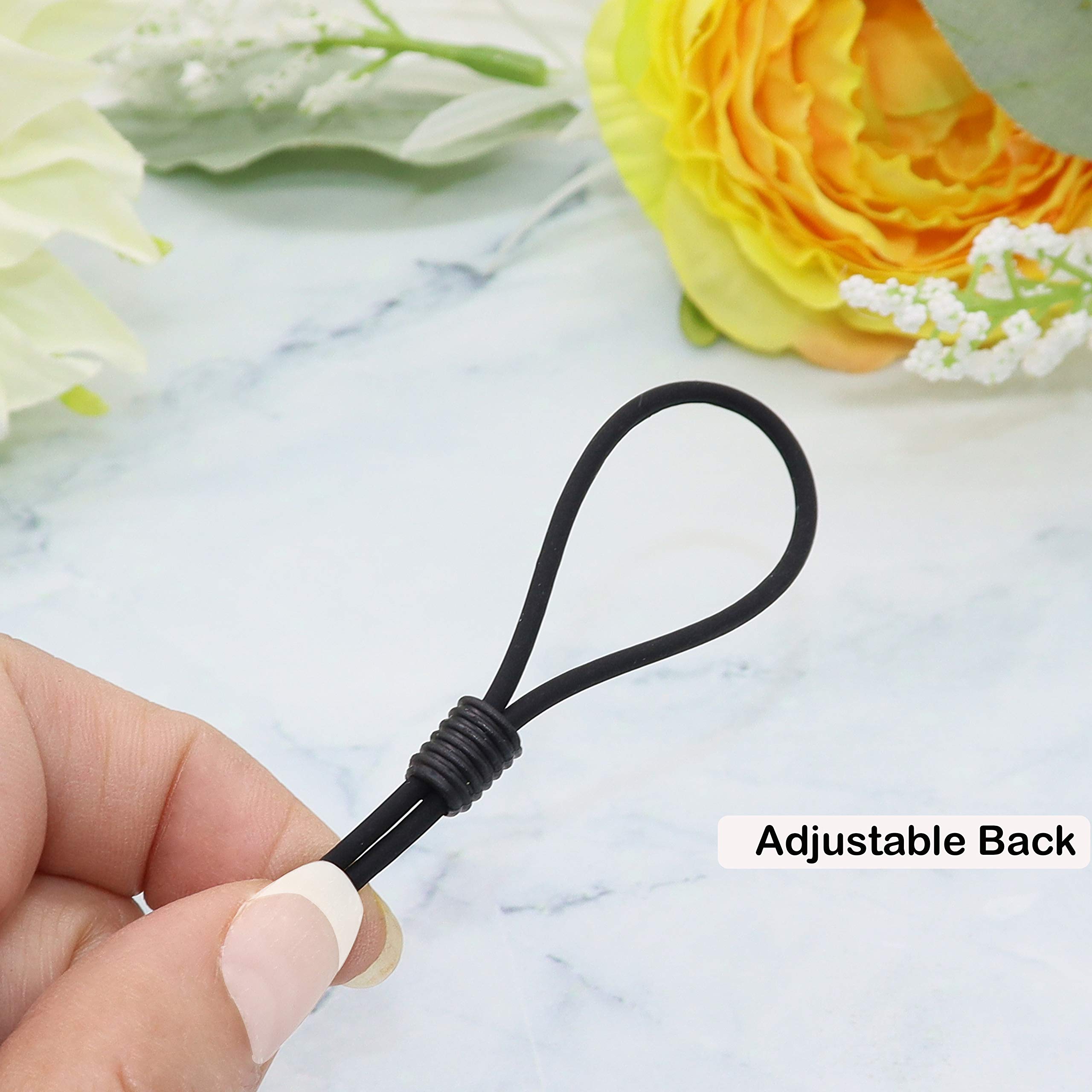 12 PCS Black Face Mask Lanyard Clip - Adjustable Silicone Holder for Sunglasses & Masks - Unisex for Work & Travel