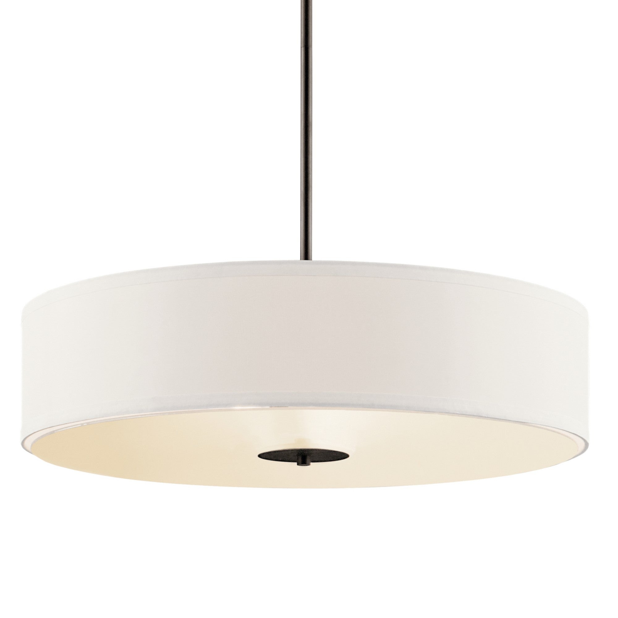 24 Inch 3-Light Convertible Pendant/Semi-Flush Mount Ceiling Light Fixture - Olde Bronze Finish - Perfect for Kitchen Island, Dining Room, or Bedroom Lighting