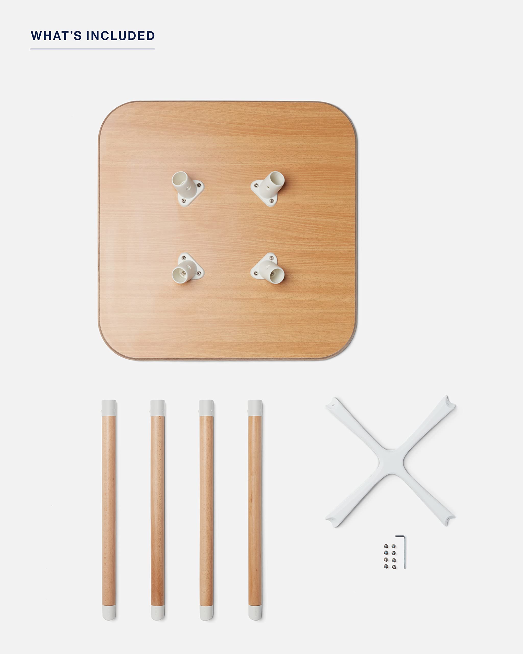 Lalo The Play Table - Natural Wooden Kids Activity Table for Preschoolers & Toddlers | Easy to Clean Surface & Quick Setup | 23.6