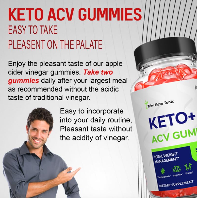 Kivus Trim Keto Tonic Gummies for Weight Loss - 60 Count Sugar-Free Ketogenic Supplement for Men & Women - Perfect for Low-Carb Diet, Energy Boost & Appetite Control