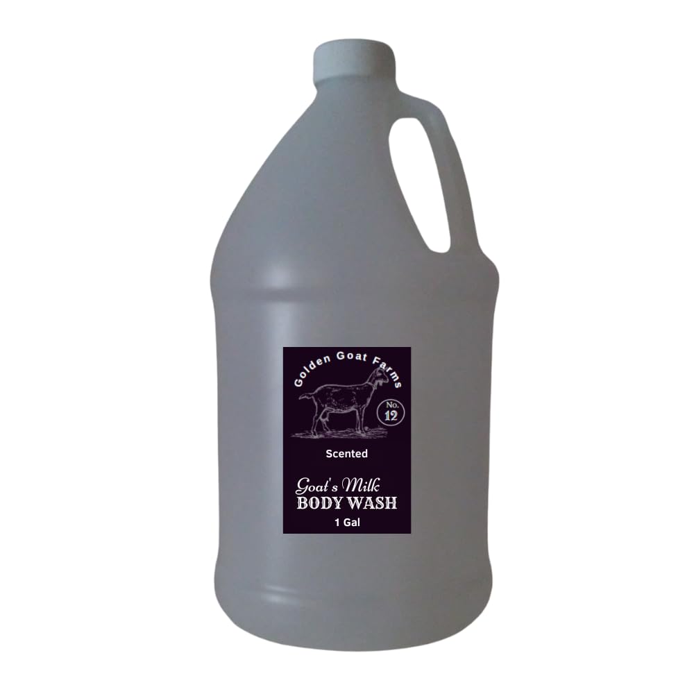 Golden Goat Farms Coffee Bar Scented Body Wash with Goat Milk - 1 Gallon | Hydrating & Exfoliating Shower Gel for Dry Skin | Perfect for Morning Refresh & Spa-Like Relaxation at Home