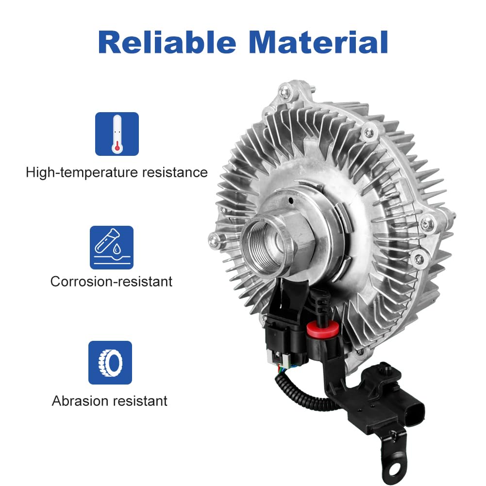 High Performance Cooling Radiator Fan Clutch Replacement for Ford F-250 F-350 F-450 F-550 Super Duty 2011-2019 | Compatible with 6.7L V8 Diesel Engine | Direct Fit for BC3Z8A616D | Perfect for Off-Roading, Towing & Heavy Duty Use