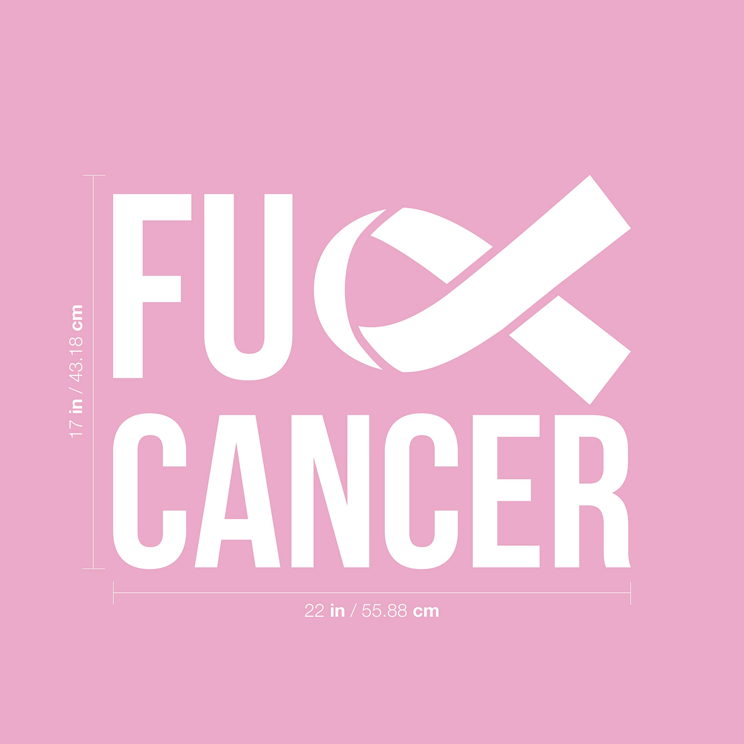 Vinyl Wall Art Decal - Pink Ribbon Breast Cancer Awareness Sticker - 17