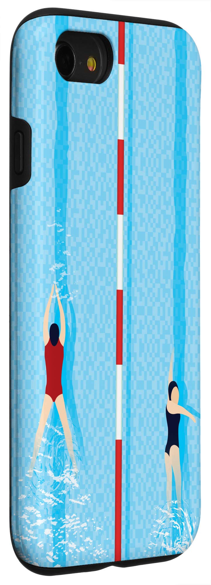iPhone SE 2020 / 7 / 8 Swimming Lap Pool Swimmer Case - Durable, Waterproof, Novelty Design for Sports Lovers - Perfect for Poolside, Gym, and Outdoor Adventures