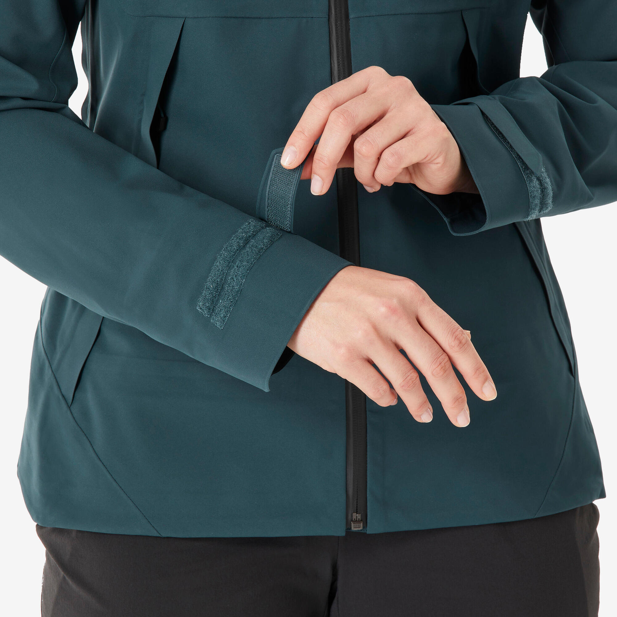 Quechua Women's MH500 Lightweight Waterproof Hiking Jacket - Windproof Outdoor Raincoat for Trekking, Camping & Travel