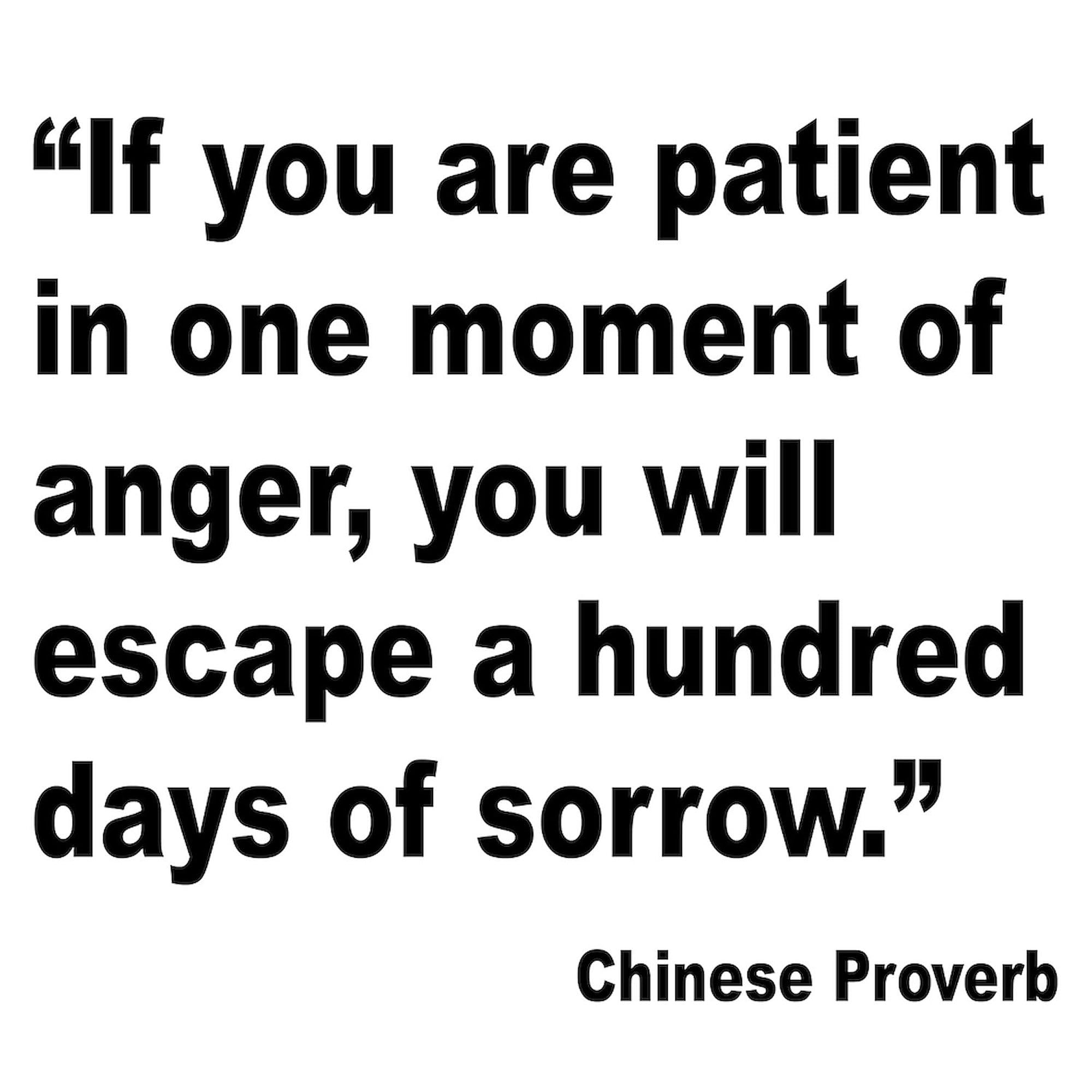 Patient Anger Sorrow Proverb Tote Bag - Natural Canvas Reusable Shopping Bag for Groceries, Beach & Everyday Use | Inspirational Quote Tote | Eco-Friendly Cotton Tote Bag