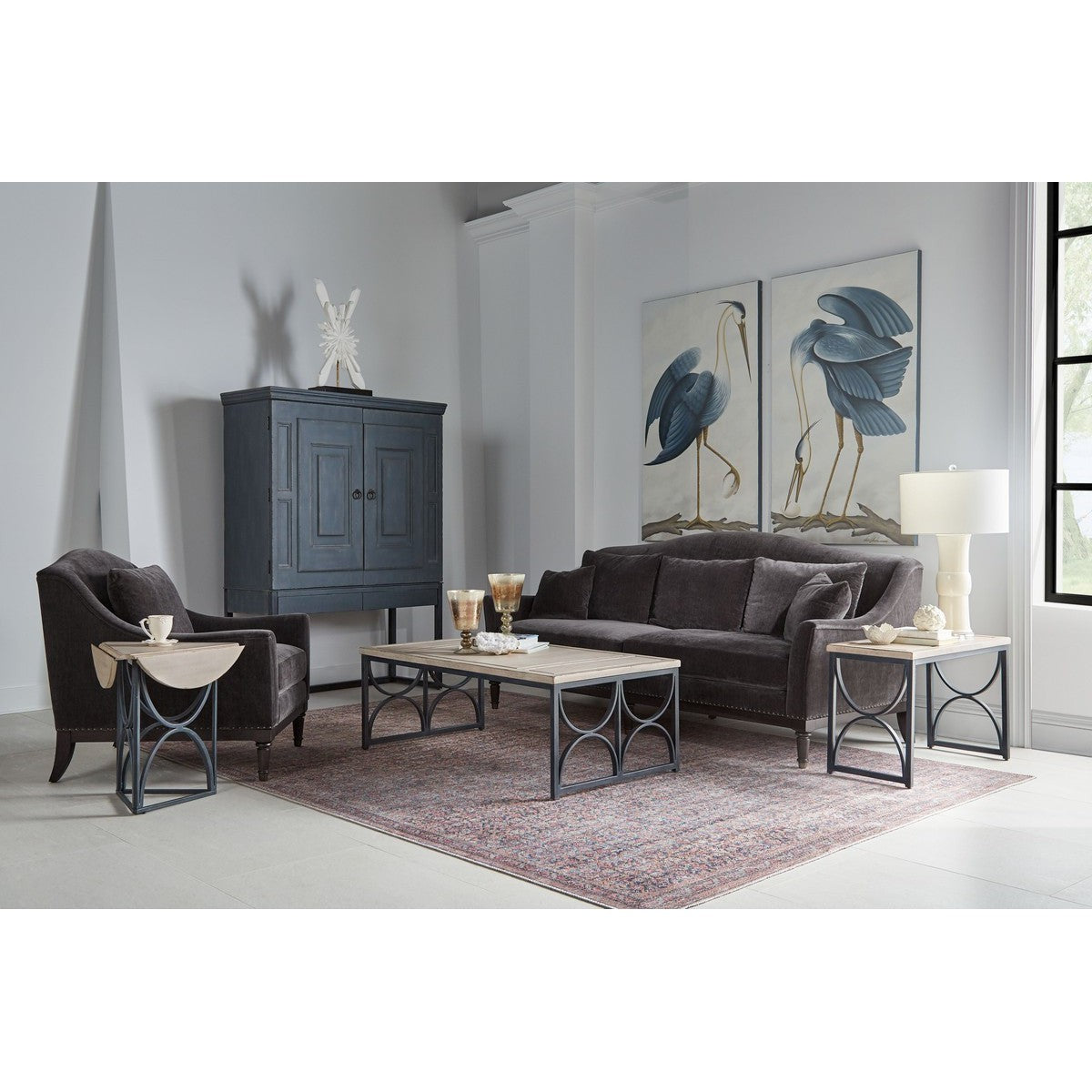 Modern White Alcove Chairside Table - Small Side Table for Living Room, Bedroom, or Office - Perfect for Reading Lamps, Coffee Cups & Home Decor