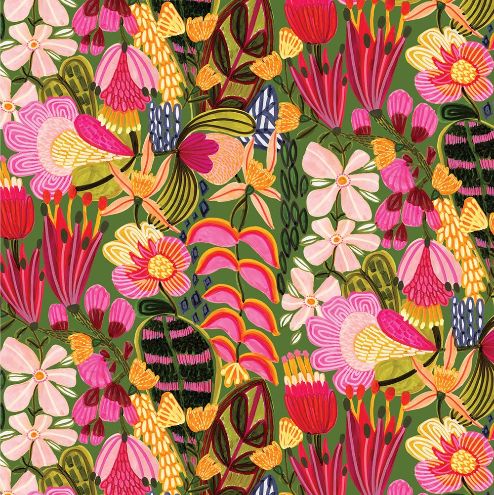 Kirsten Katz Greeting Cards - Beautiful Paradiso Garden Floral Design | Perfect for Birthdays, Anniversaries & Thank You Notes