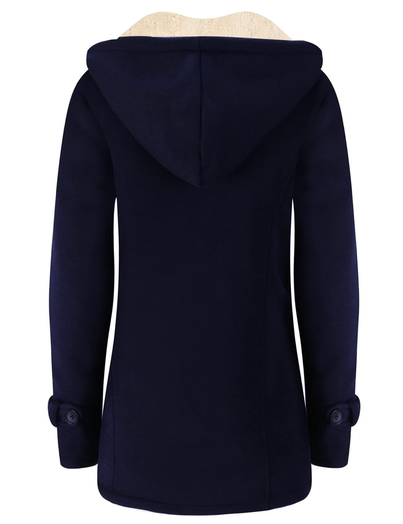 Women's Sherpa Lined Winter Jacket - Warm Fleece Hooded Duffle Coat with Toggle Closure | Perfect for Cold Weather, Outdoor Activities & Casual Winter Fashion