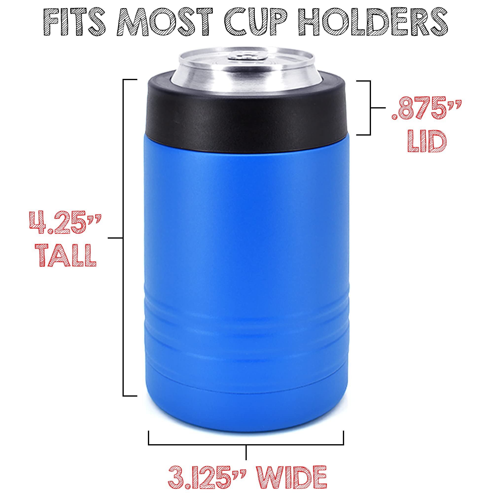 Clear Water Home Goods - 24-Pack 12 oz Stainless Steel Double Wall Vacuum Insulated Bottles & Cans | Keeps Drinks Cold for 24 Hours | Powder Coated Royal Blue | Perfect for Camping, Picnics & Office Use