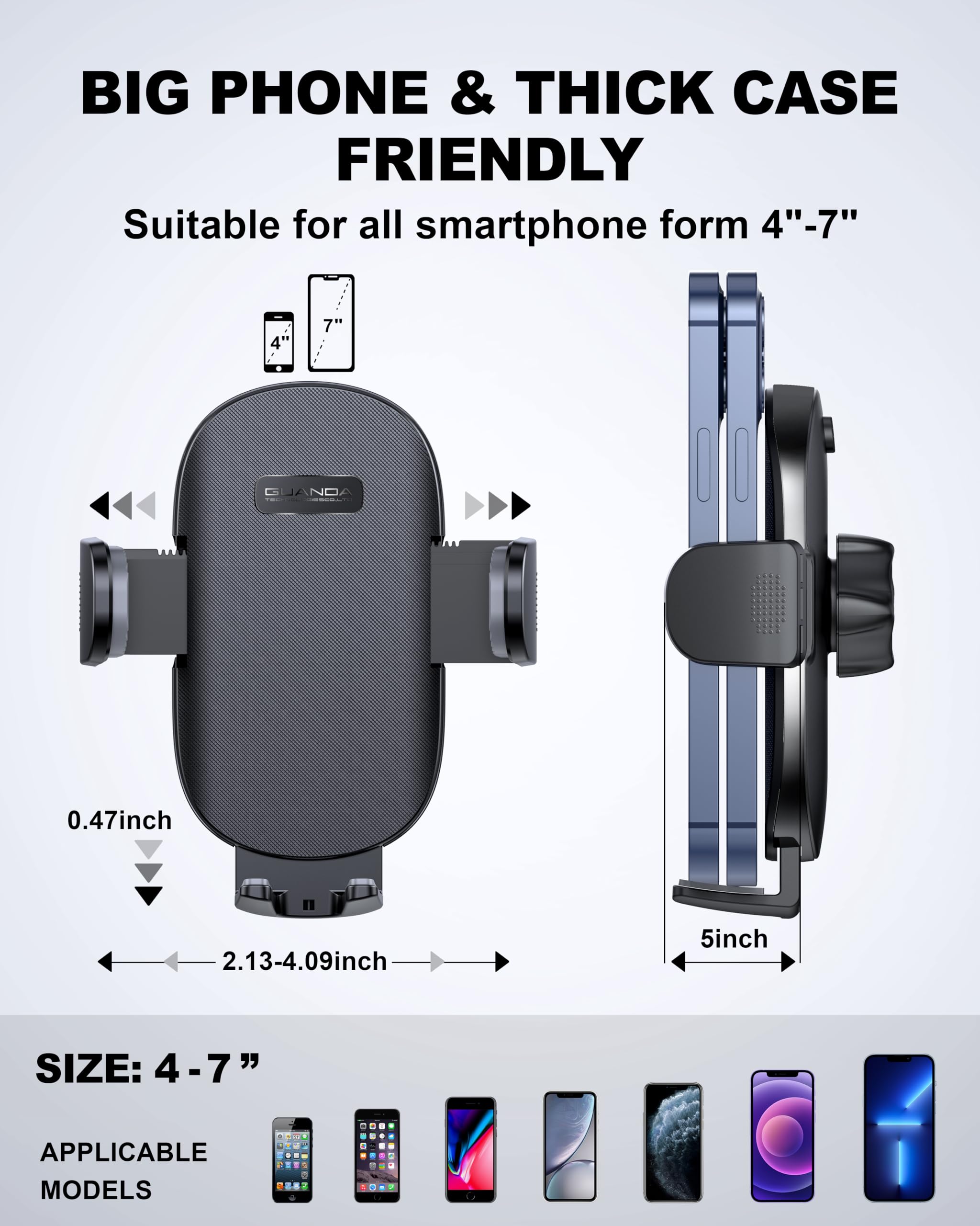 Universal Car Phone Holder - 360° Adjustable Air Vent Mount for iPhone & Smartphones - Safe Driving Accessory