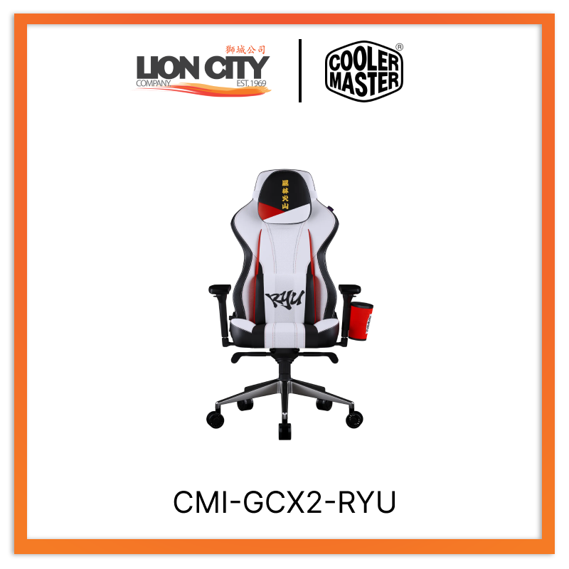 Cooler Master CMI GCX2 RYU CM Caliber X2 Ergonomic Gaming Chair with Lumbar Support - Perfect for Street Fighter 6 Fans, Esports & Home Office Setup