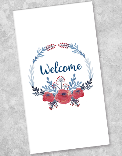 American Wreath Welcome Guest Towel Napkins - 36 Count Set for Holiday Decorations & Party Table Settings