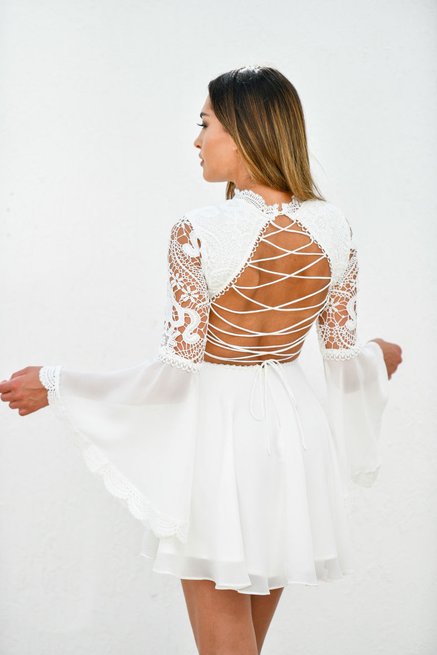 PAIGE DRESS for Women - Elegant White Summer Dress with Flowy Fit | Perfect for Beach Vacations, Date Nights & Outdoor Weddings