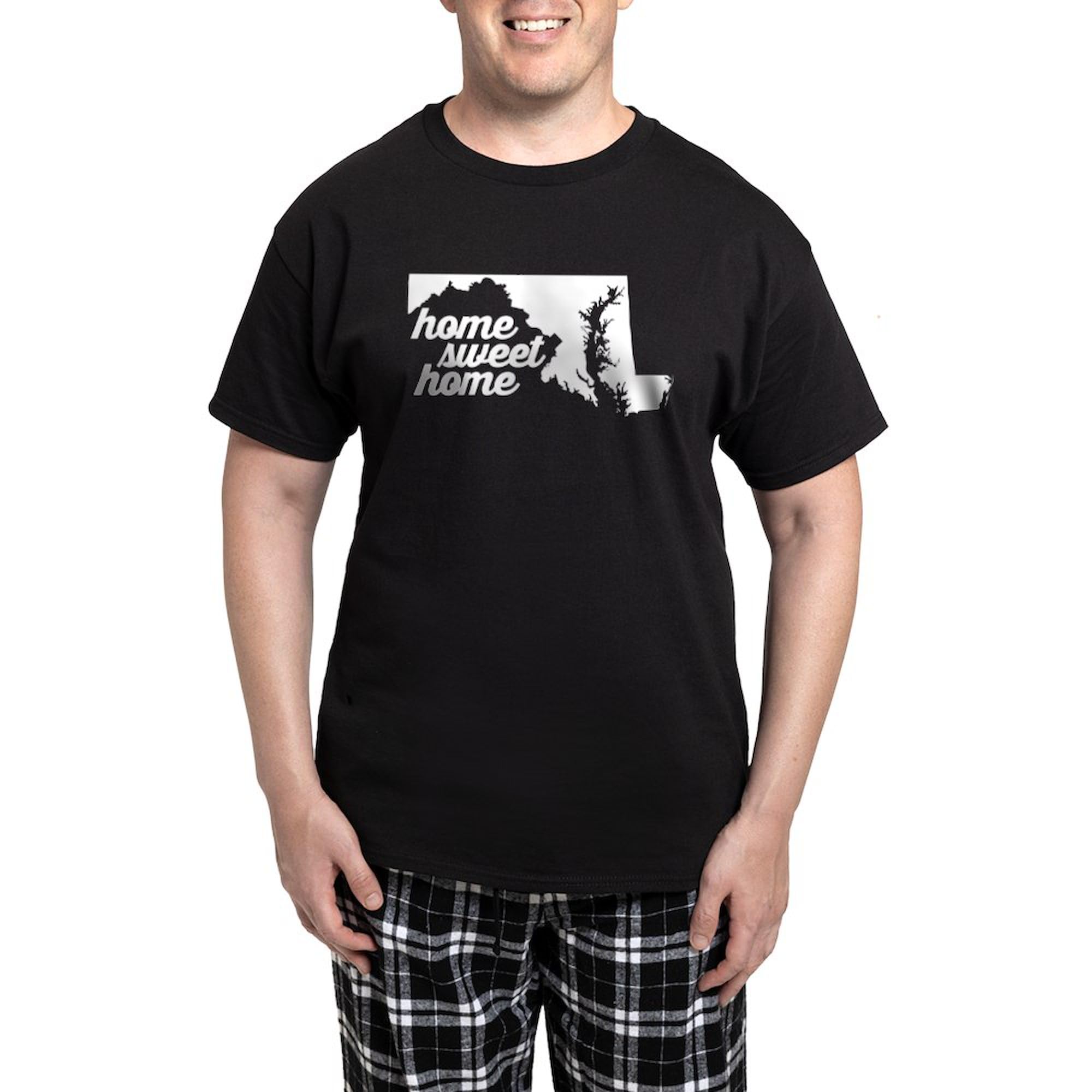 Maryland Home Sweet Home Men's Dark Pajama Set - Comfortable Sleepwear for Cozy Nights & Lounge Wear | Perfect Gift for Dad, Husband & Maryland Fans
