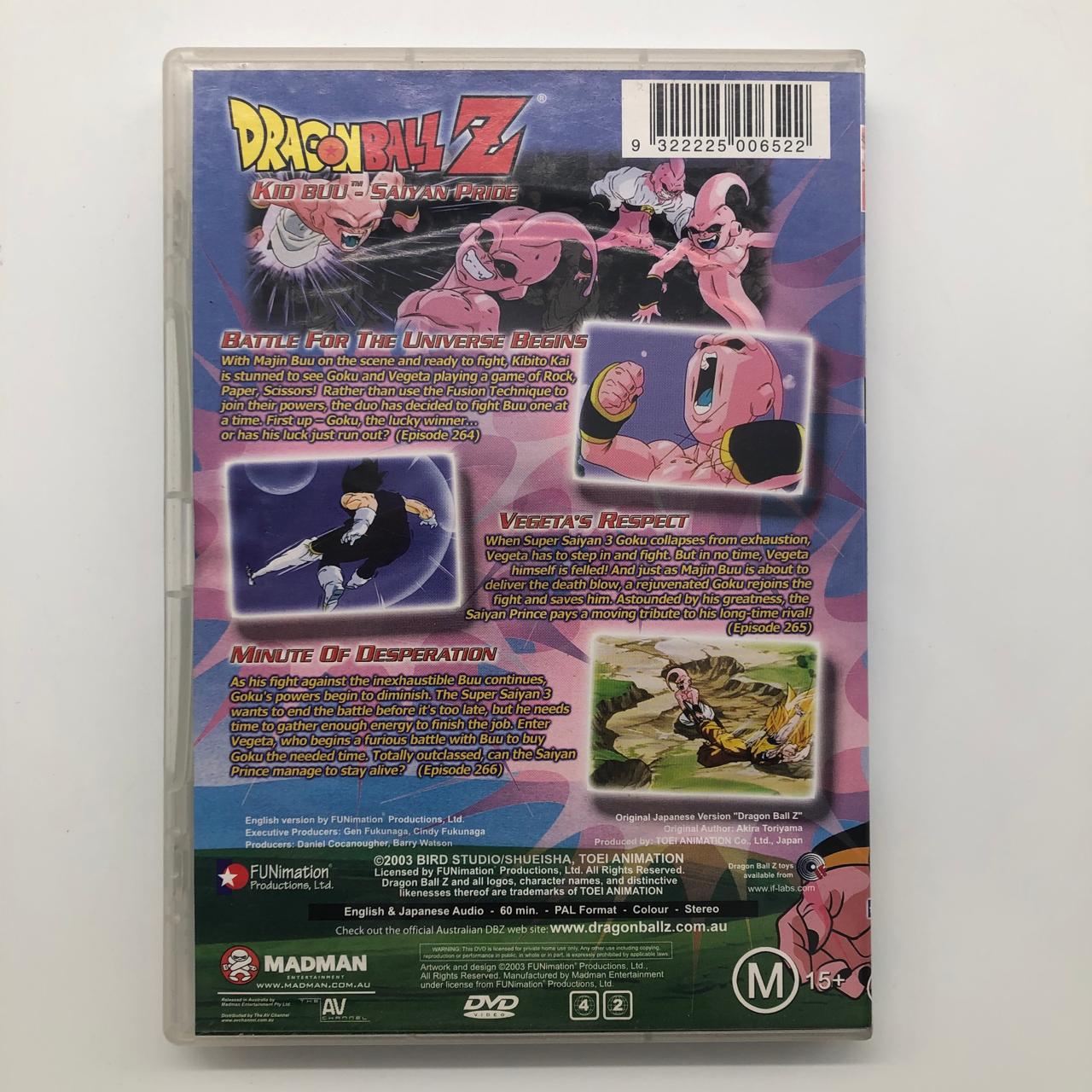 Dragon Ball Z Kid Buu Saga Saiyan Pride Complete Series DVD | Anime Action Adventure | Perfect for DBZ Fans & Collectors | Great for Binge-Watching & Gift Giving